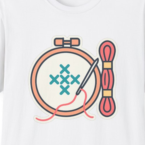 Cross Stitch Unisex T-Shirt | Soft Cotton Tee for Needlework Lovers