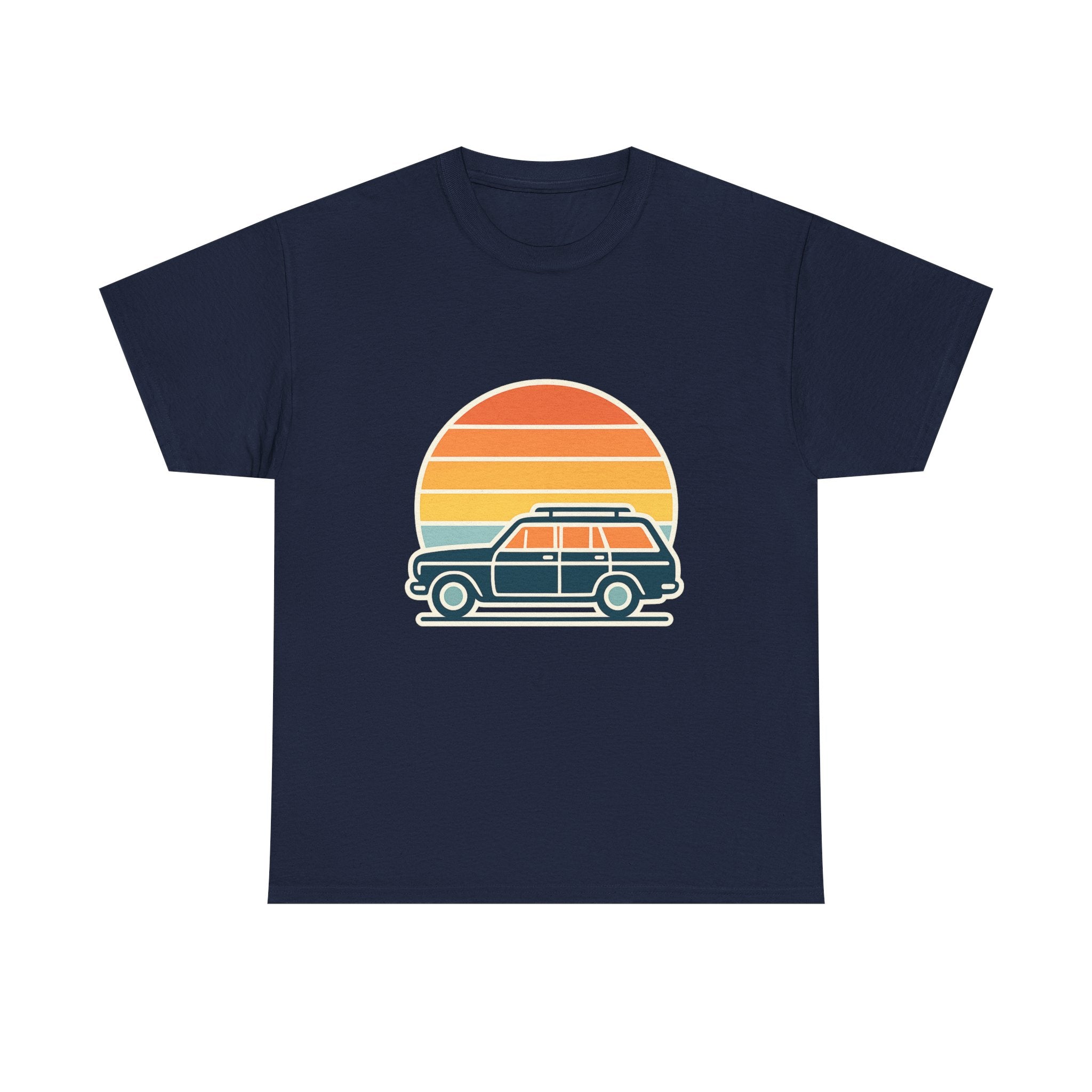 Vintage Retro Sunset T-Shirt | Unisex Cotton Tee | Boho Style Apparel