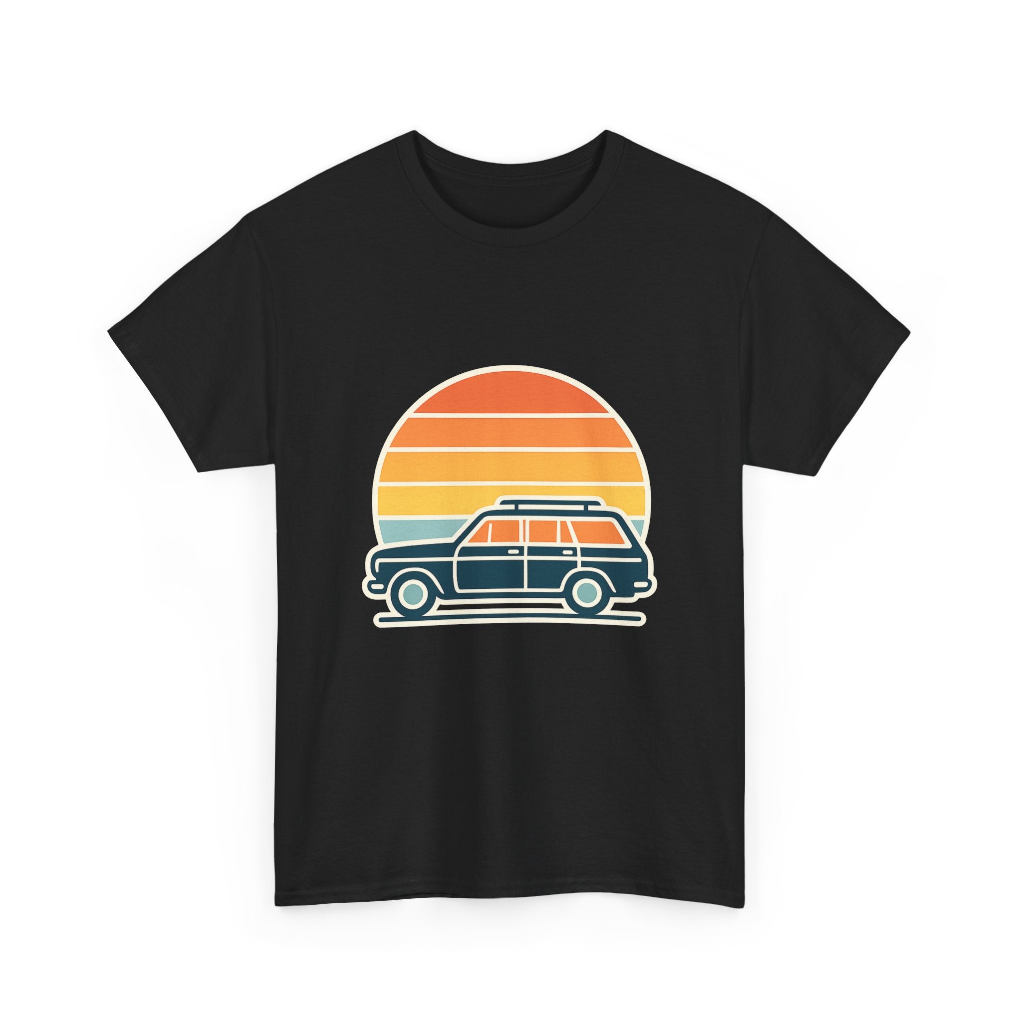 Vintage Retro Sunset T-Shirt | Unisex Cotton Tee | Boho Style Apparel