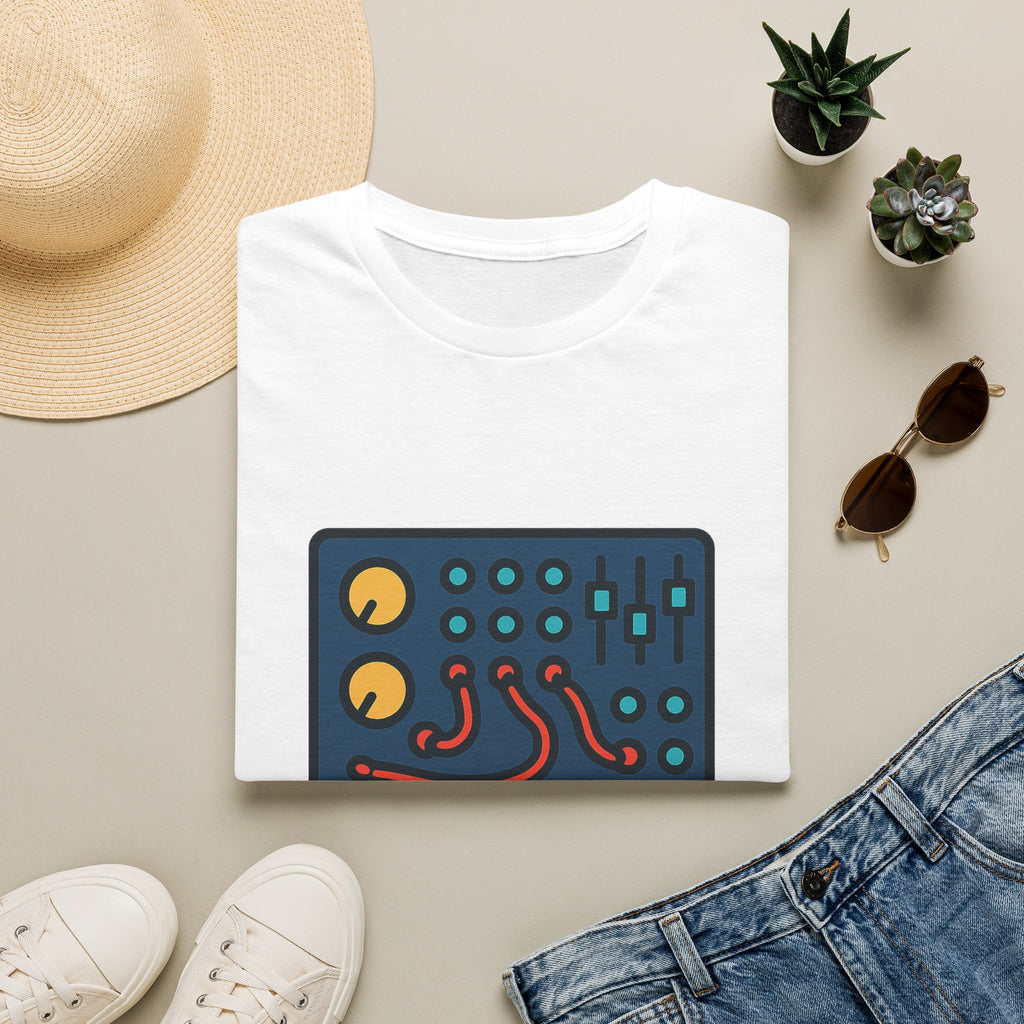 Modular Synthesis t-shirt with synthesizer modular design – gift for synth enthusiasts