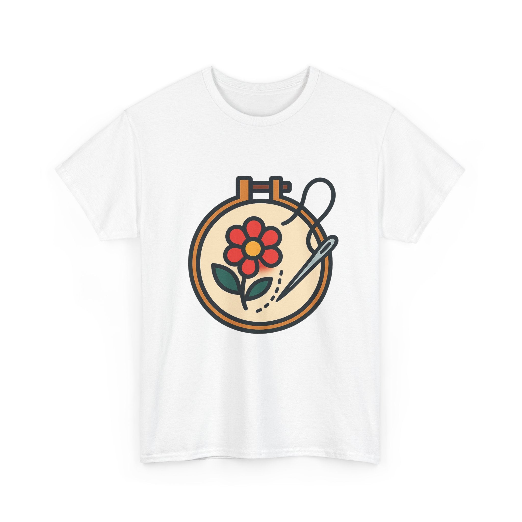 Embroidered Art Unisex T-Shirt | Comfortable Cotton Tee for Art Lovers