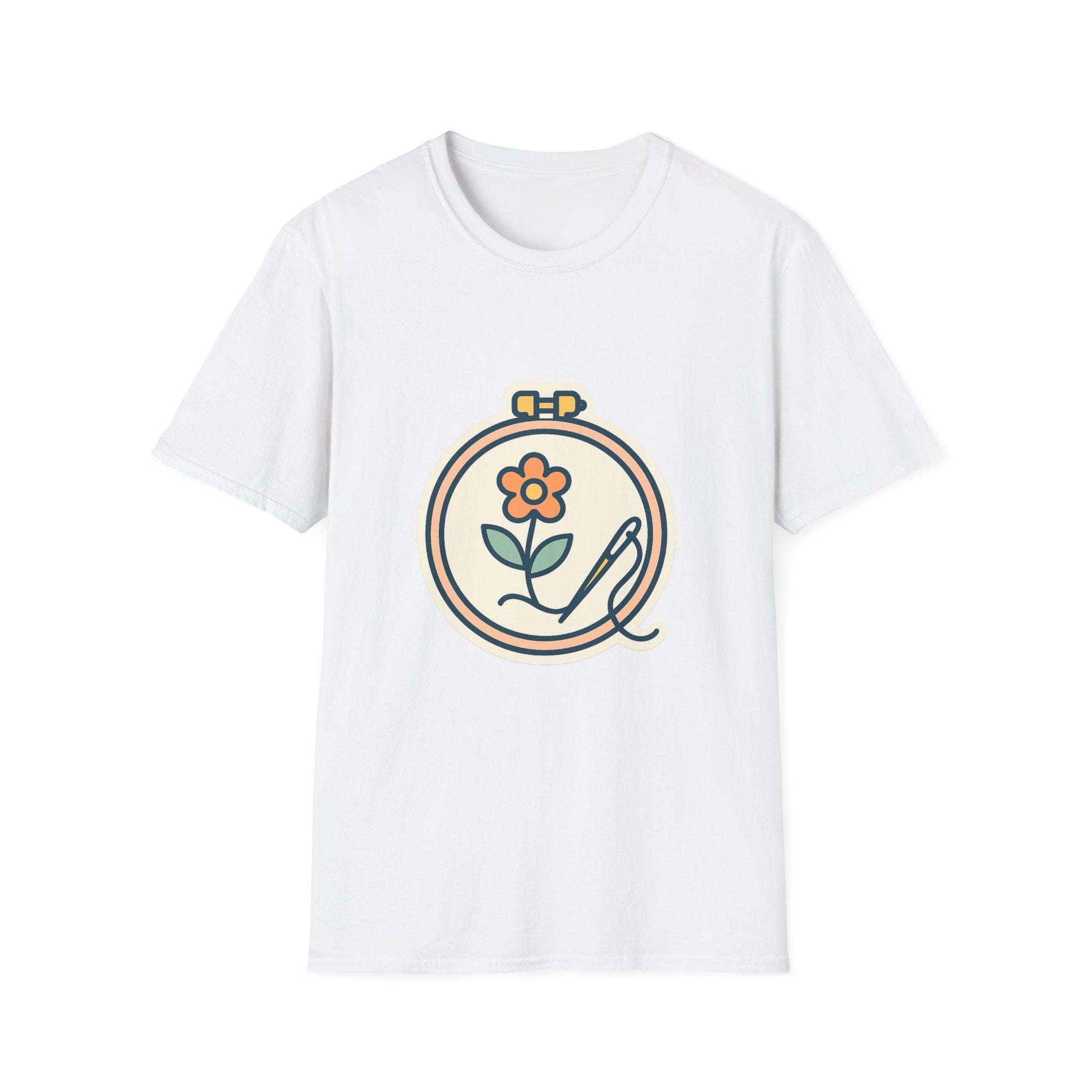 Embroidered Art Unisex T-Shirt | Comfortable Cotton Tee for Art Lovers