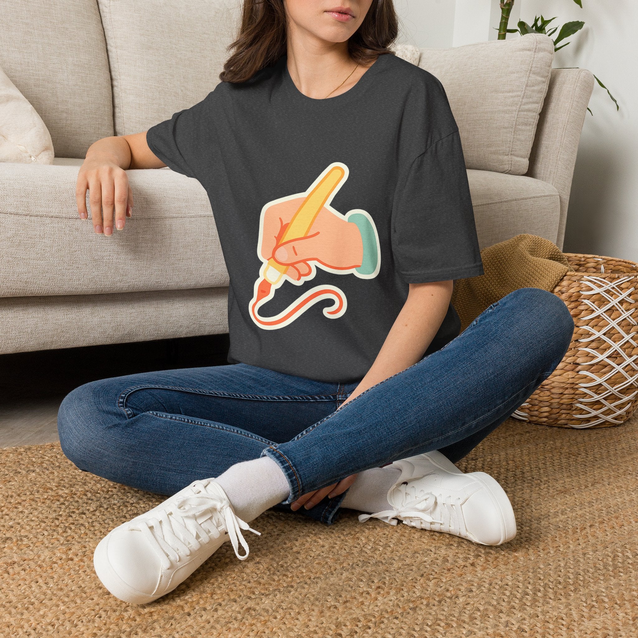 Hand Lettering Calligraphy Graphic T-Shirt