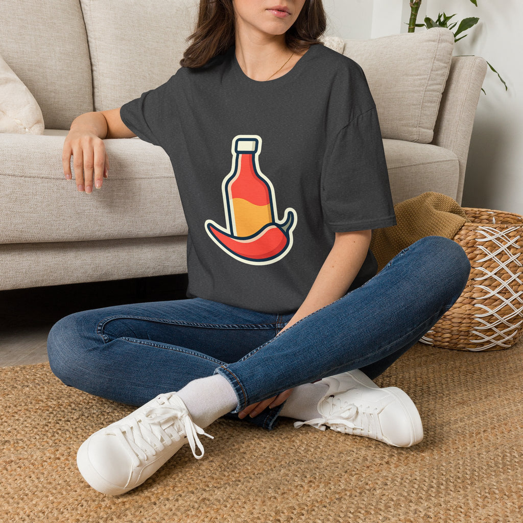 Hot Sauce & Chili Lover Unisex T-Shirt | Soft Cotton Tee for Spicy Food Fans