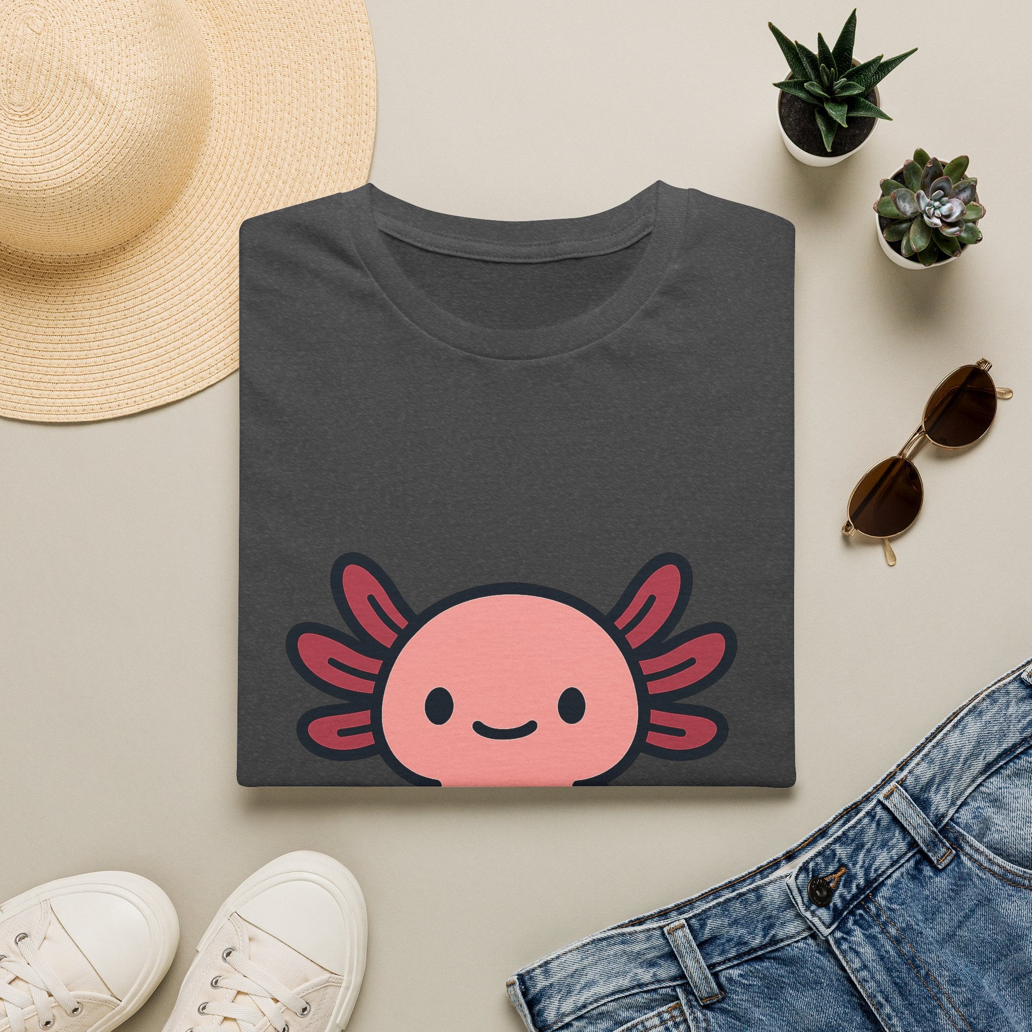 Cute Axolotl T-Shirt | Unisex Soft Tee for Aquatic Animal Lovers