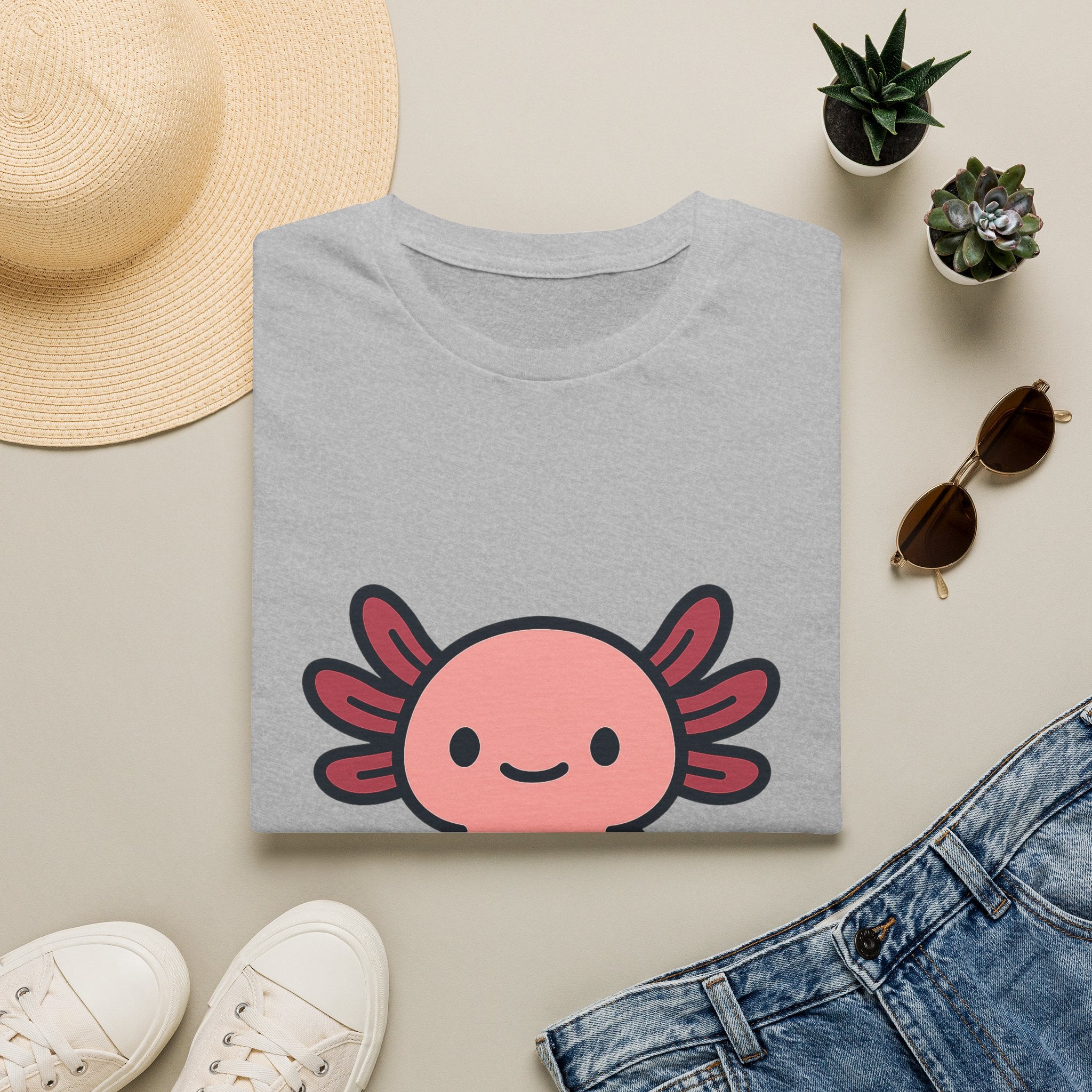 Cute Axolotl T-Shirt | Unisex Soft Tee for Aquatic Animal Lovers