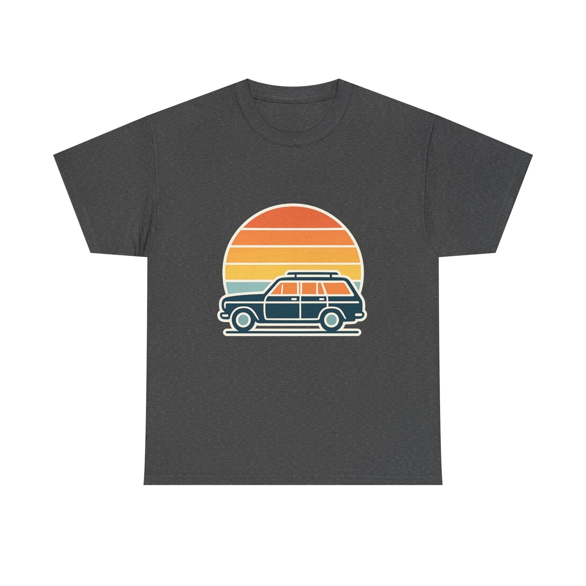 Vintage Retro Sunset T-Shirt | Unisex Cotton Tee | Boho Style Apparel