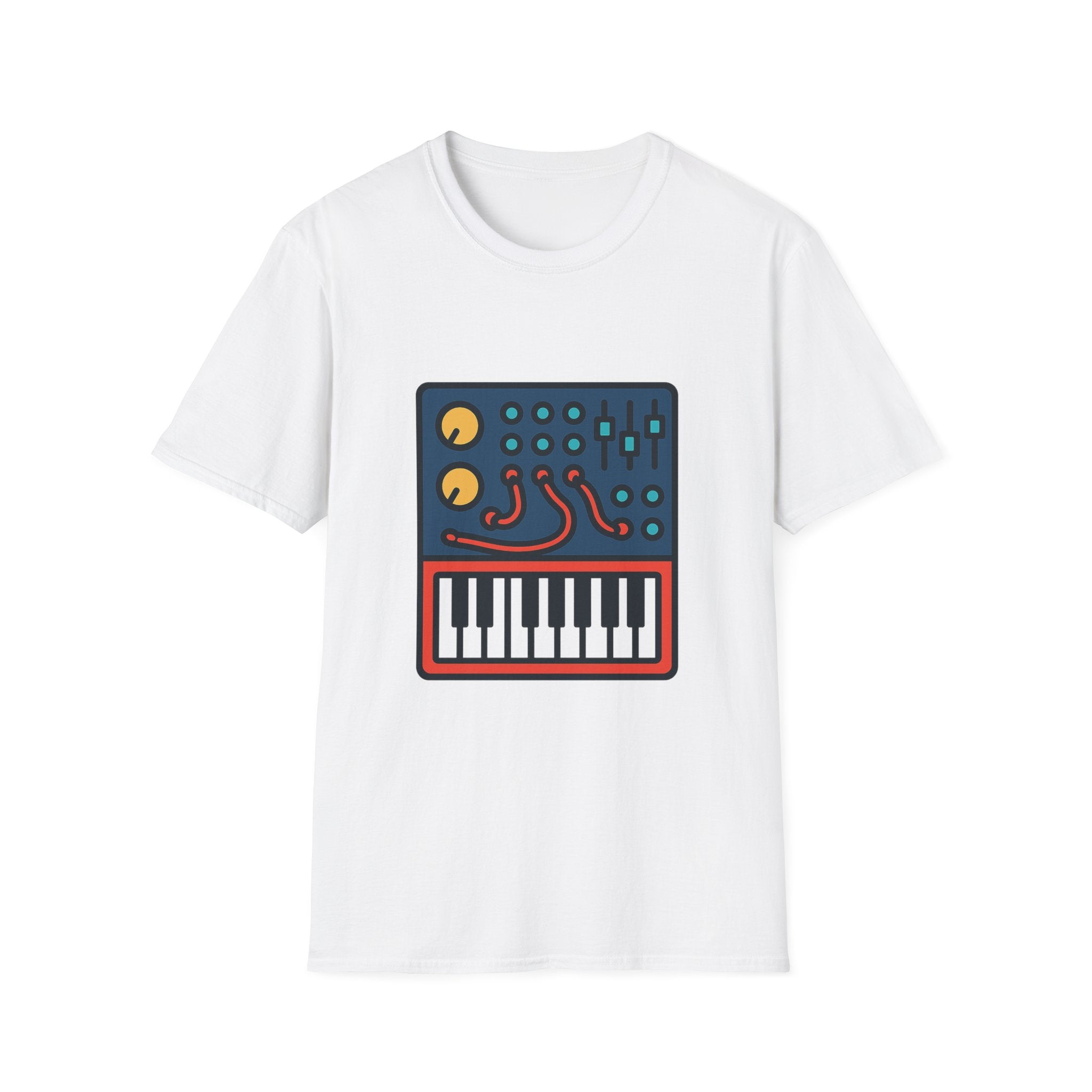 Modular Synthesis t-shirt with synthesizer modular design – gift for synth enthusiasts