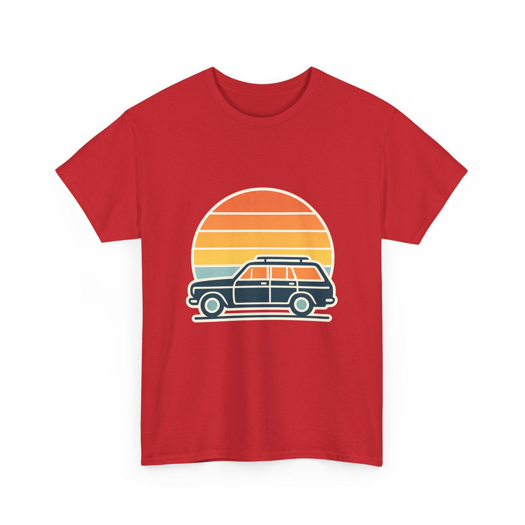 Vintage Retro Sunset T-Shirt | Unisex Cotton Tee | Boho Style Apparel