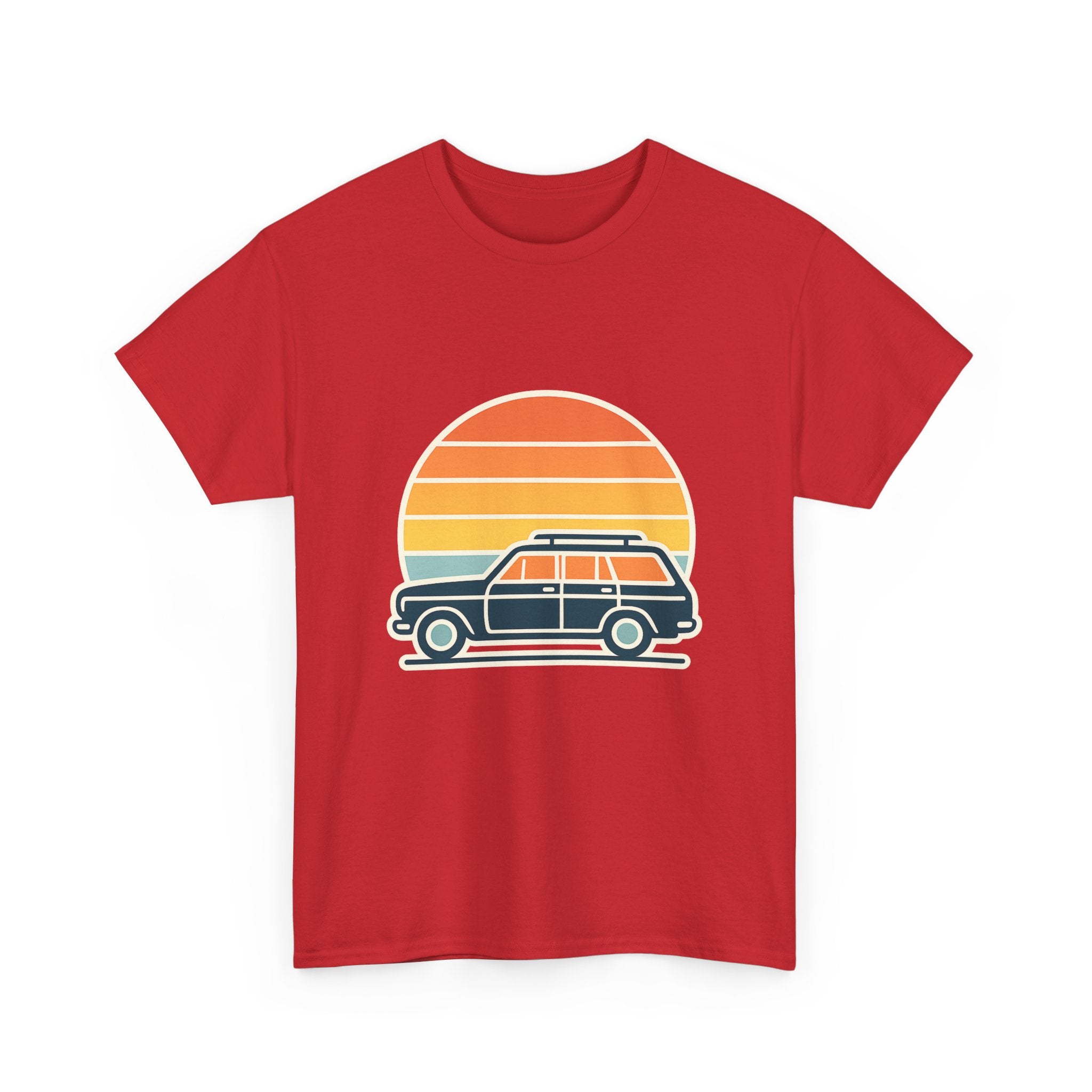 Vintage Retro Sunset T-Shirt | Unisex Cotton Tee | Boho Style Apparel