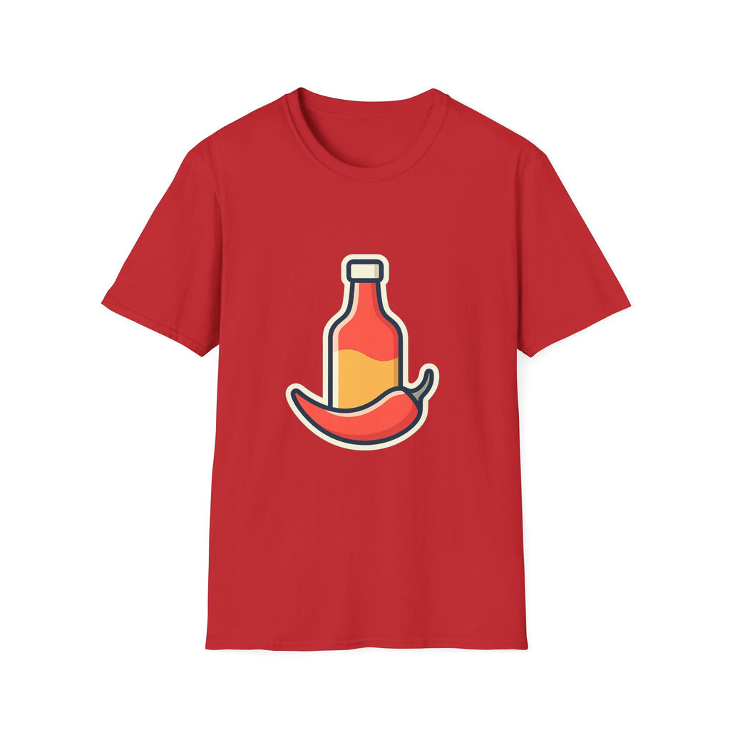Hot Sauce & Chili Lover Unisex T-Shirt | Soft Cotton Tee for Spicy Food Fans