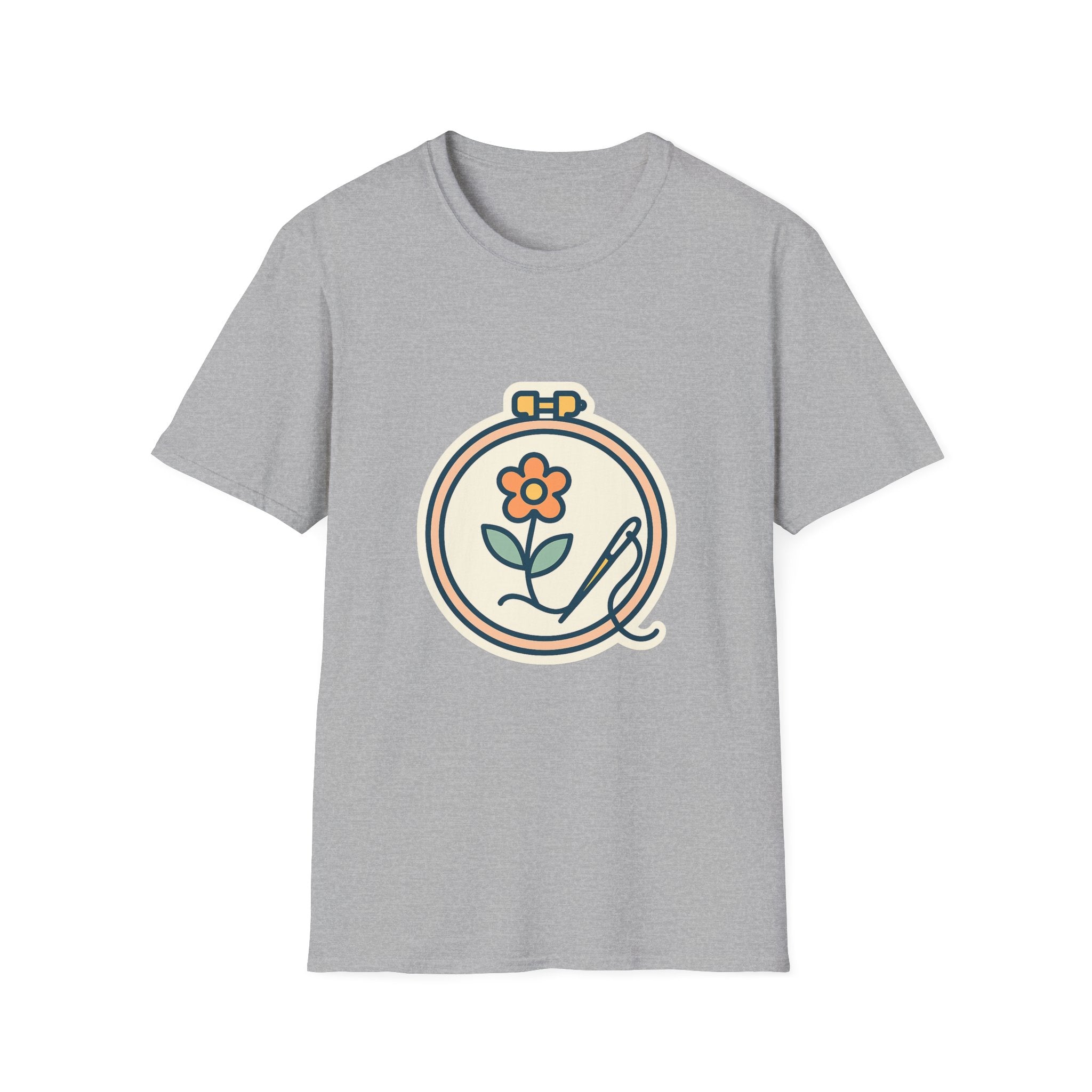 Embroidered Art Unisex T-Shirt | Comfortable Cotton Tee for Art Lovers