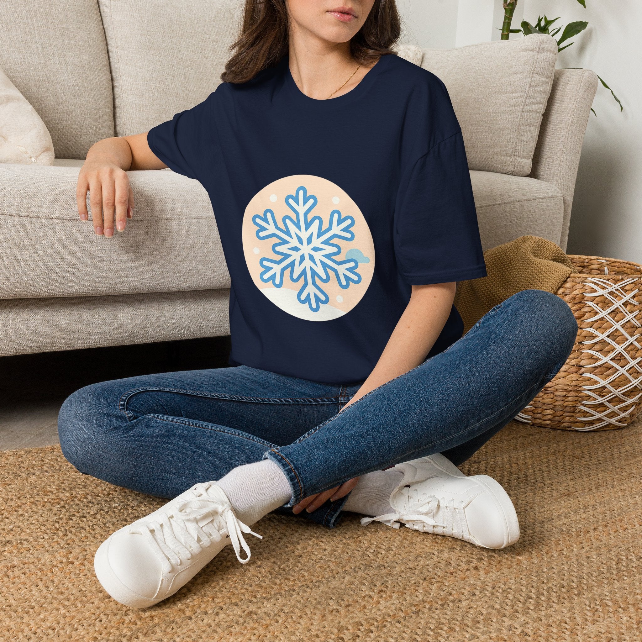 Winter Snowflake Unisex T-Shirt - Perfect Birthday Gift for Husband