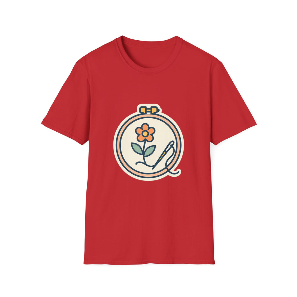 Embroidered Art Unisex T-Shirt | Comfortable Cotton Tee for Art Lovers