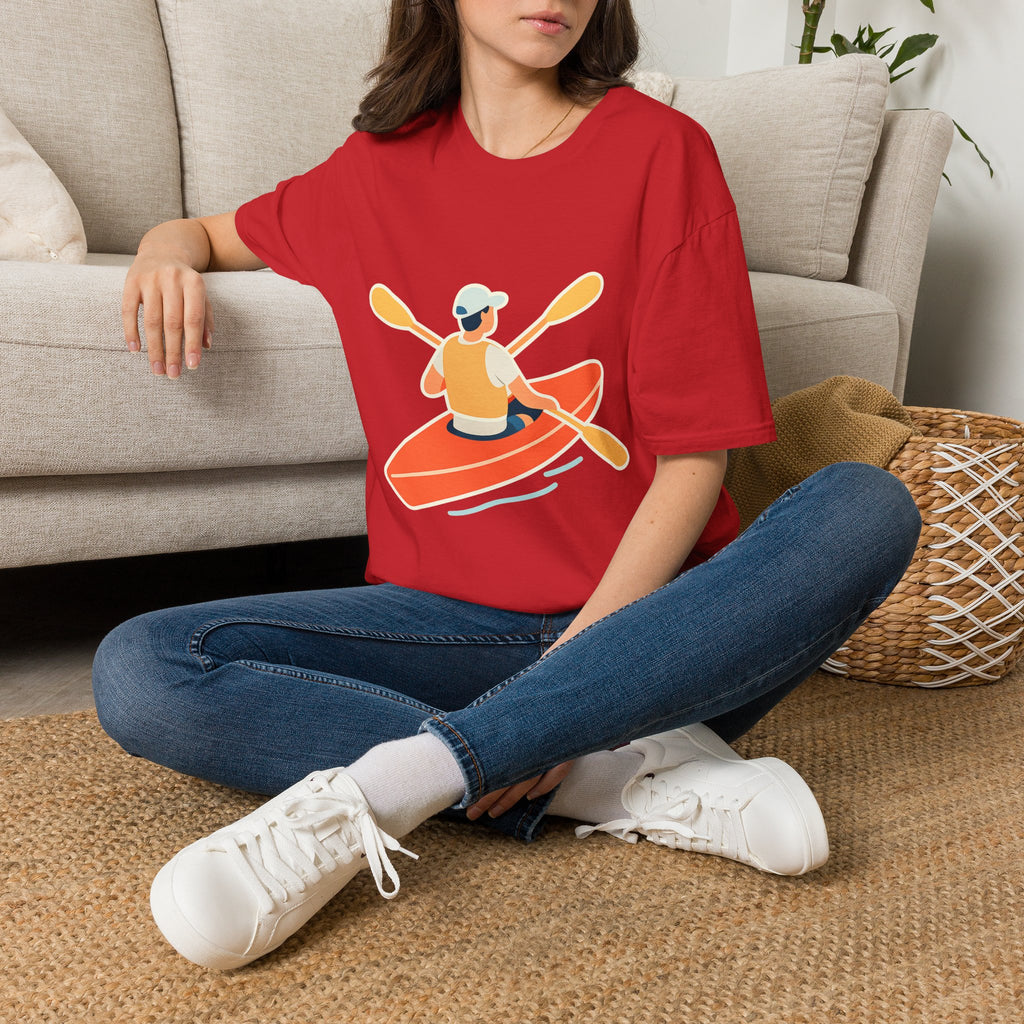 Kayaking Paddling Adventure Unisex T-Shirt - Soft Comfort Cotton Tee