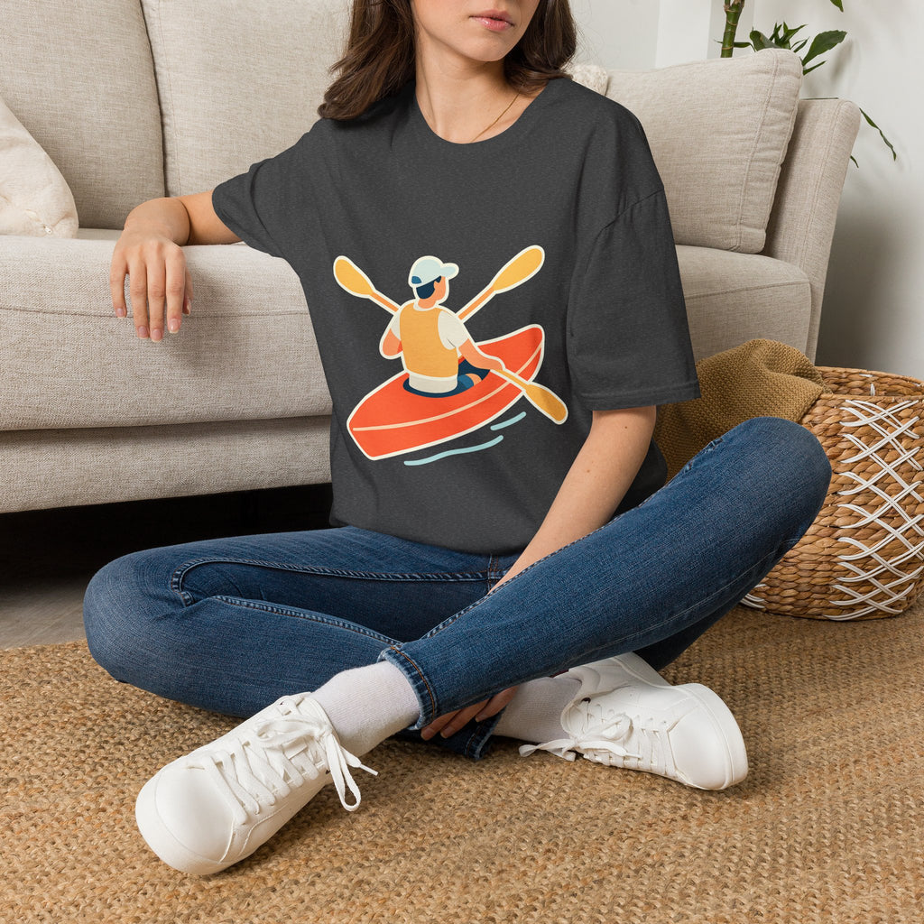Kayaking Paddling Adventure Unisex T-Shirt - Soft Comfort Cotton Tee