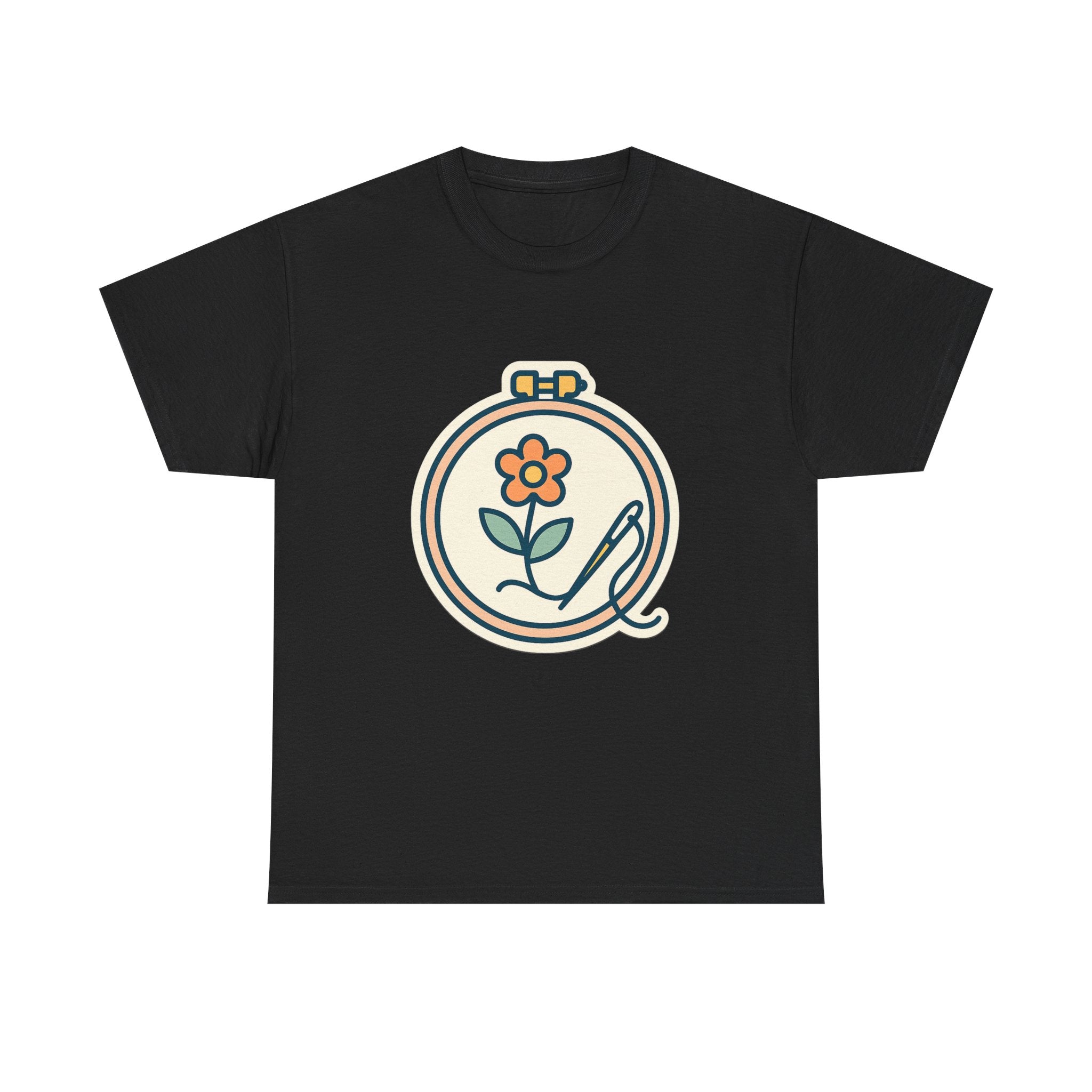 Embroidered Art Unisex T-Shirt | Comfortable Cotton Tee for Art Lovers