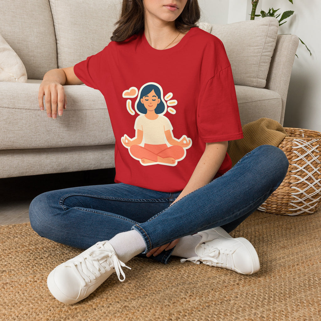 Minimal meditation t-shirt – gift for peace seekers
