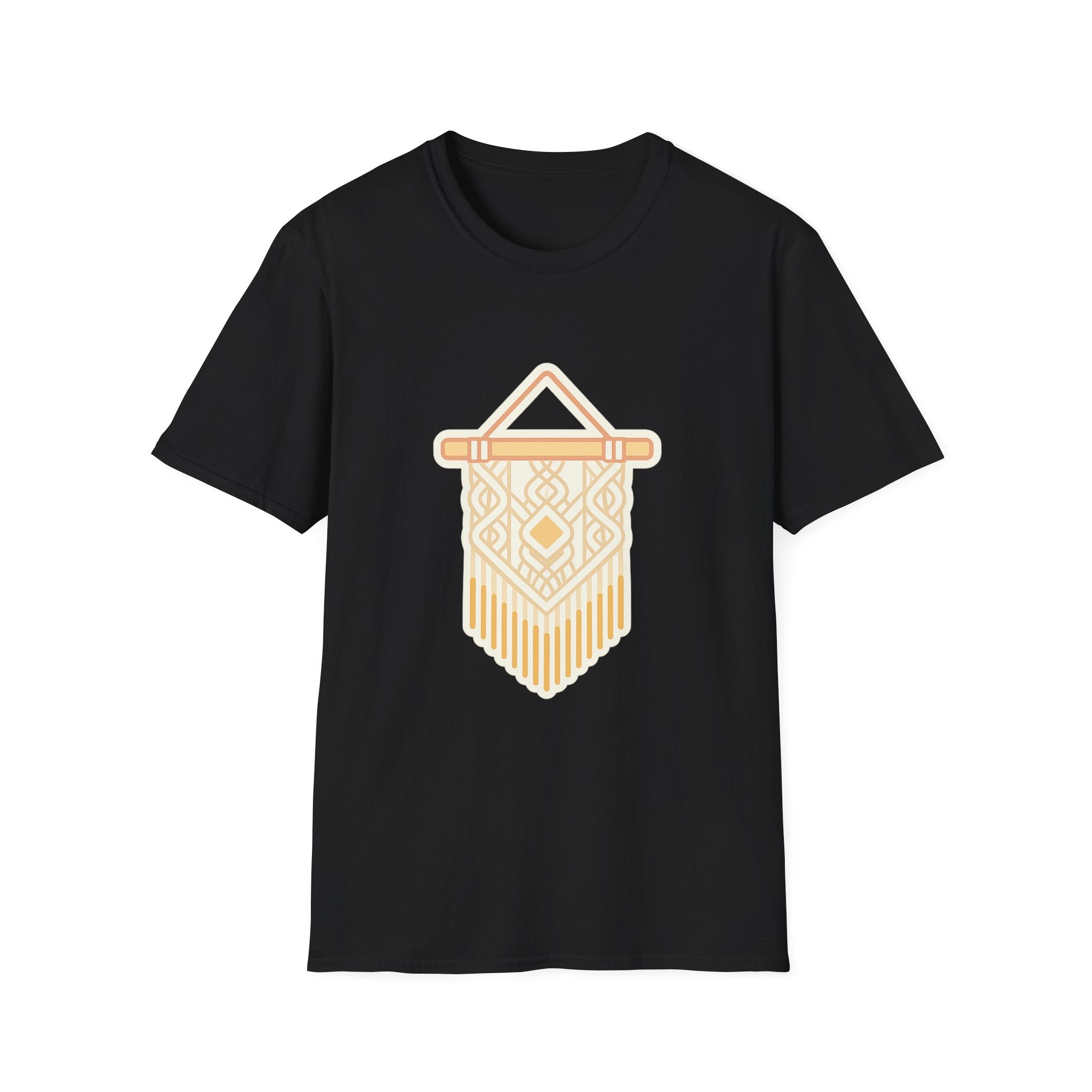 Macrame Unisex T-Shirt | Boho Art Print Tee for Men & Women