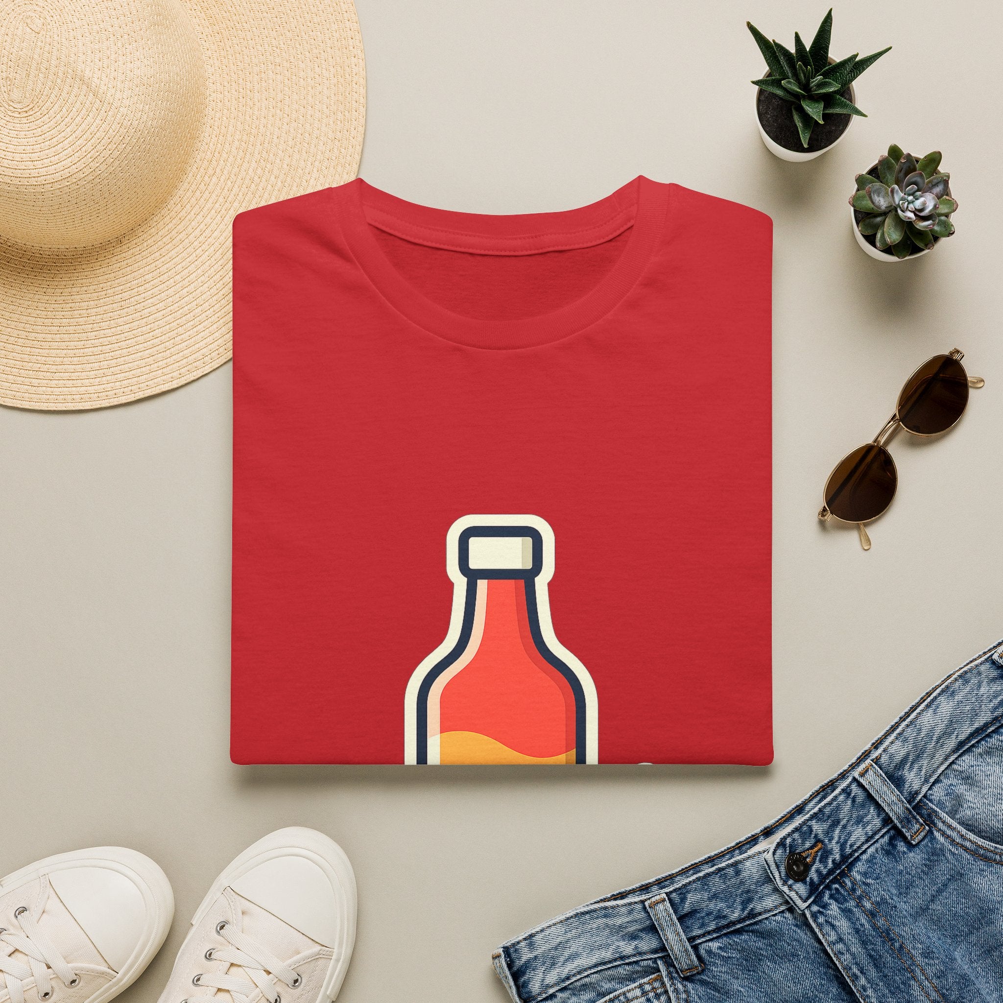 Hot Sauce & Chili Lover Unisex T-Shirt | Soft Cotton Tee for Spicy Food Fans