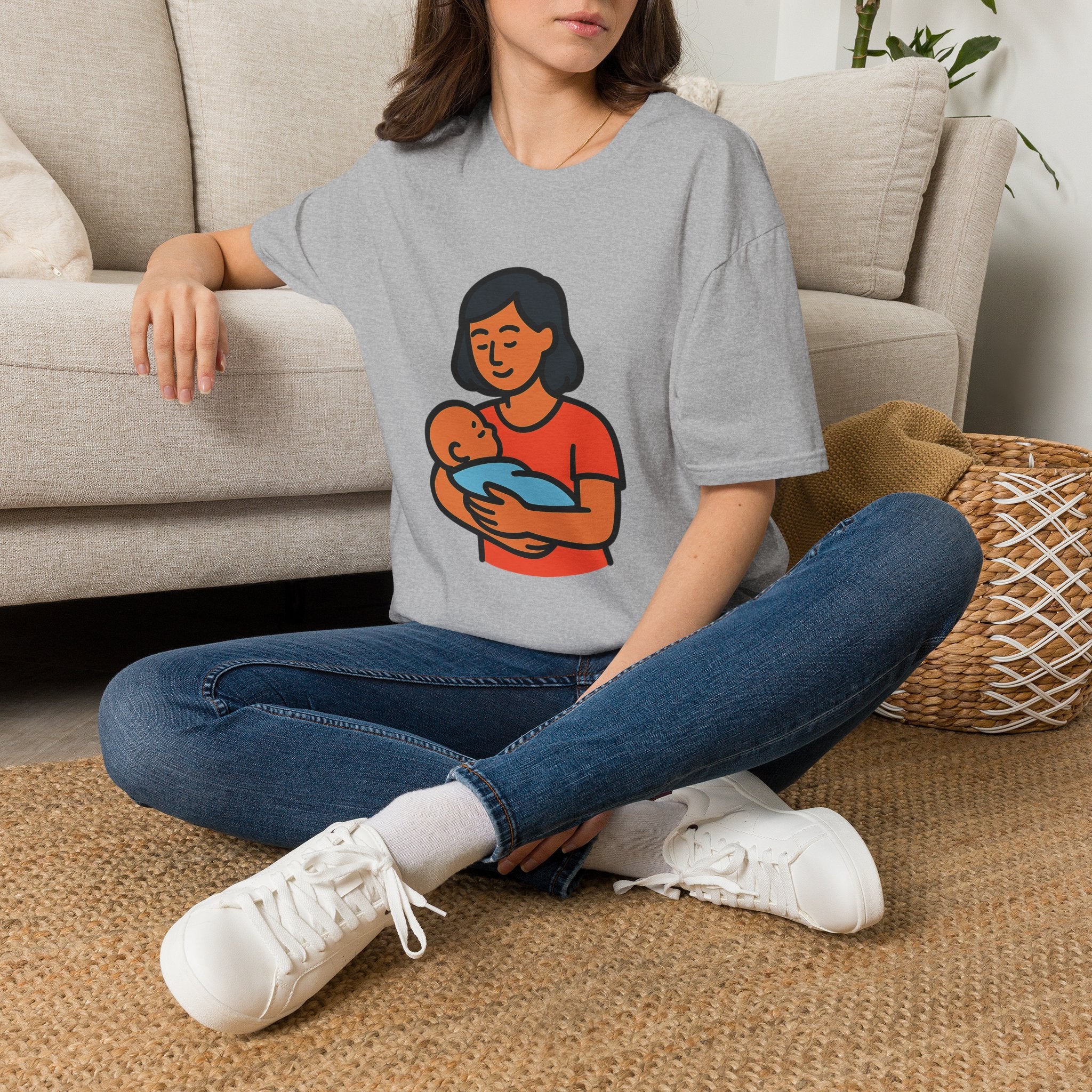 New Mom t-shirt with funny motherhood design – gift for new moms