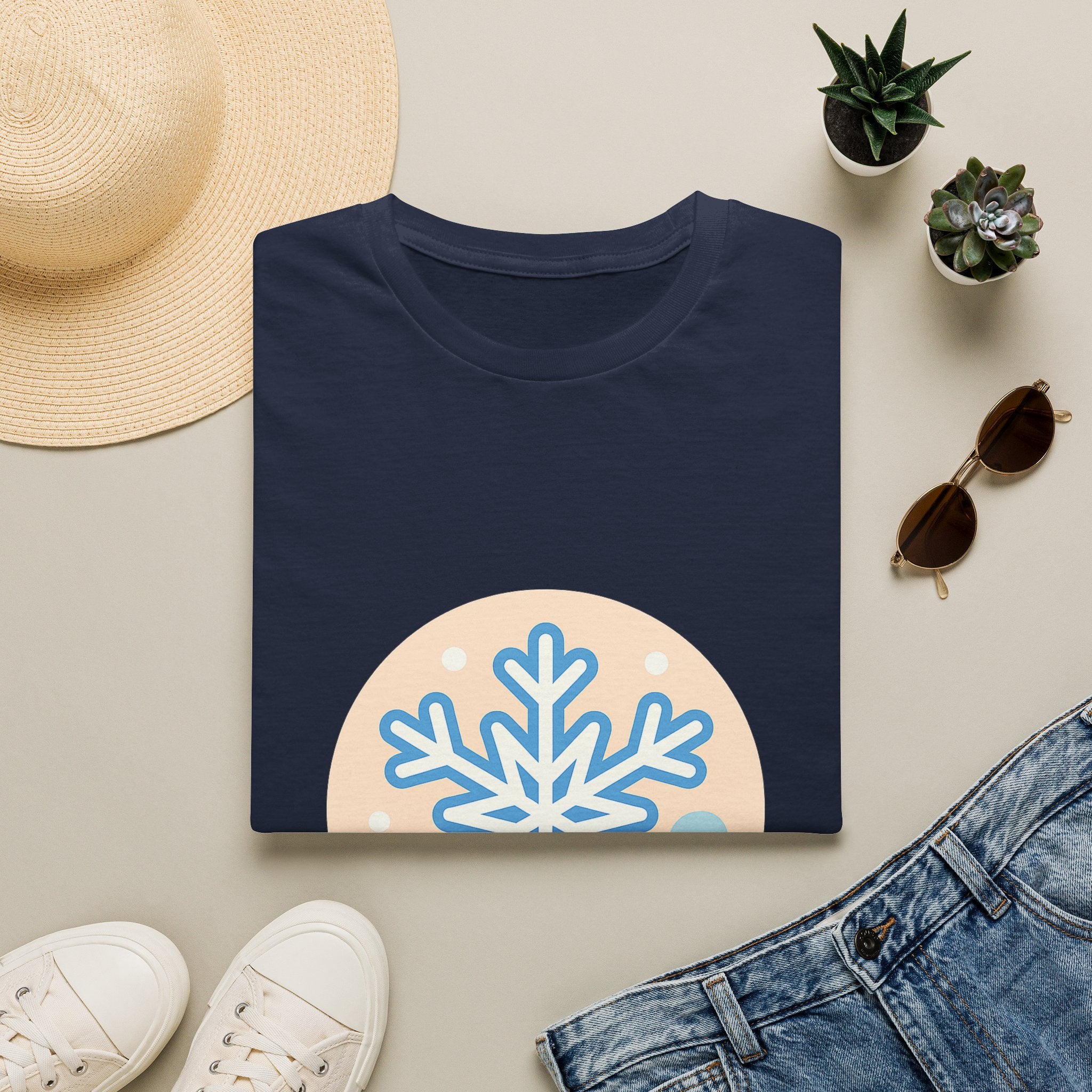 Winter Snowflake Unisex T-Shirt - Perfect Birthday Gift for Husband