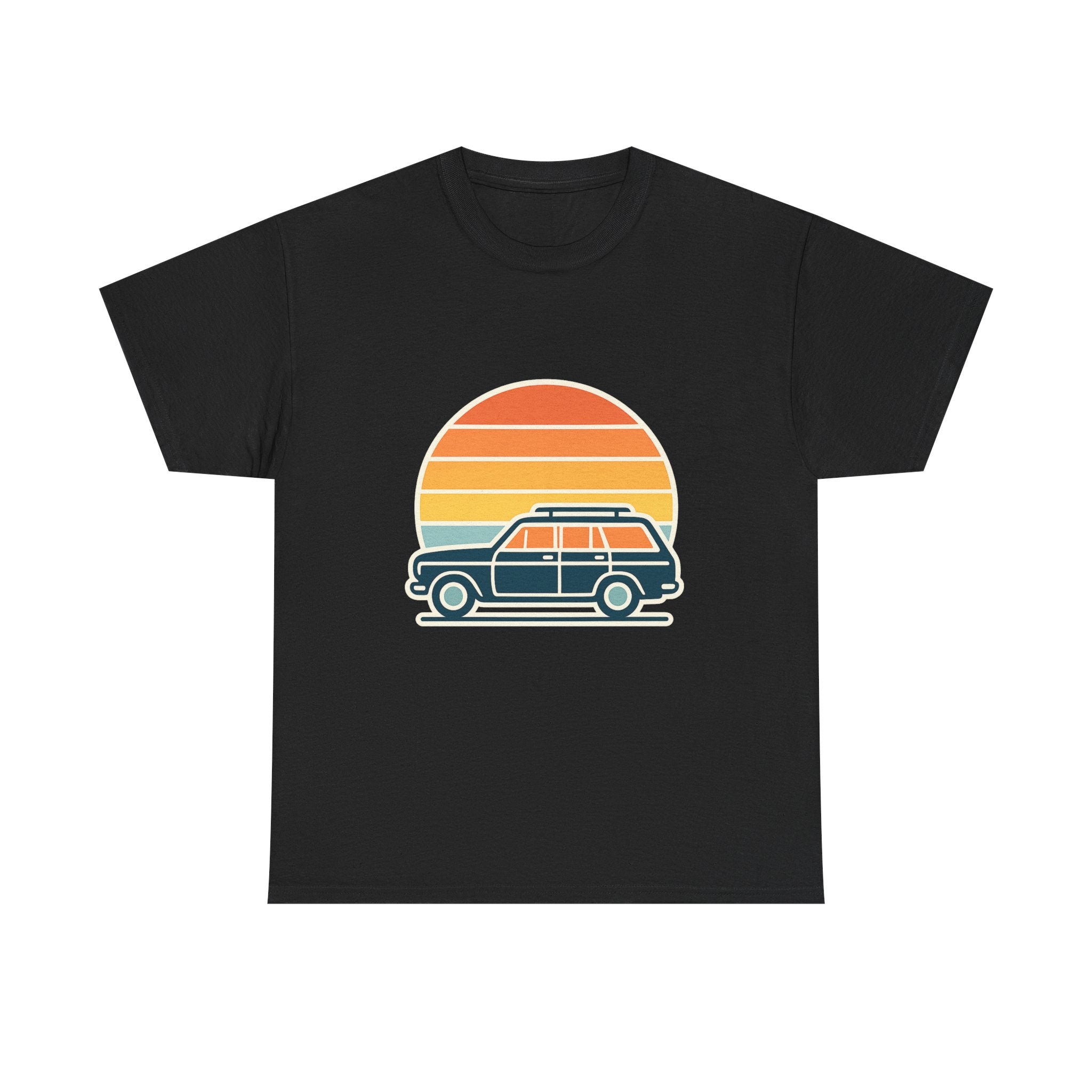 Vintage Retro Sunset T-Shirt | Unisex Cotton Tee | Boho Style Apparel