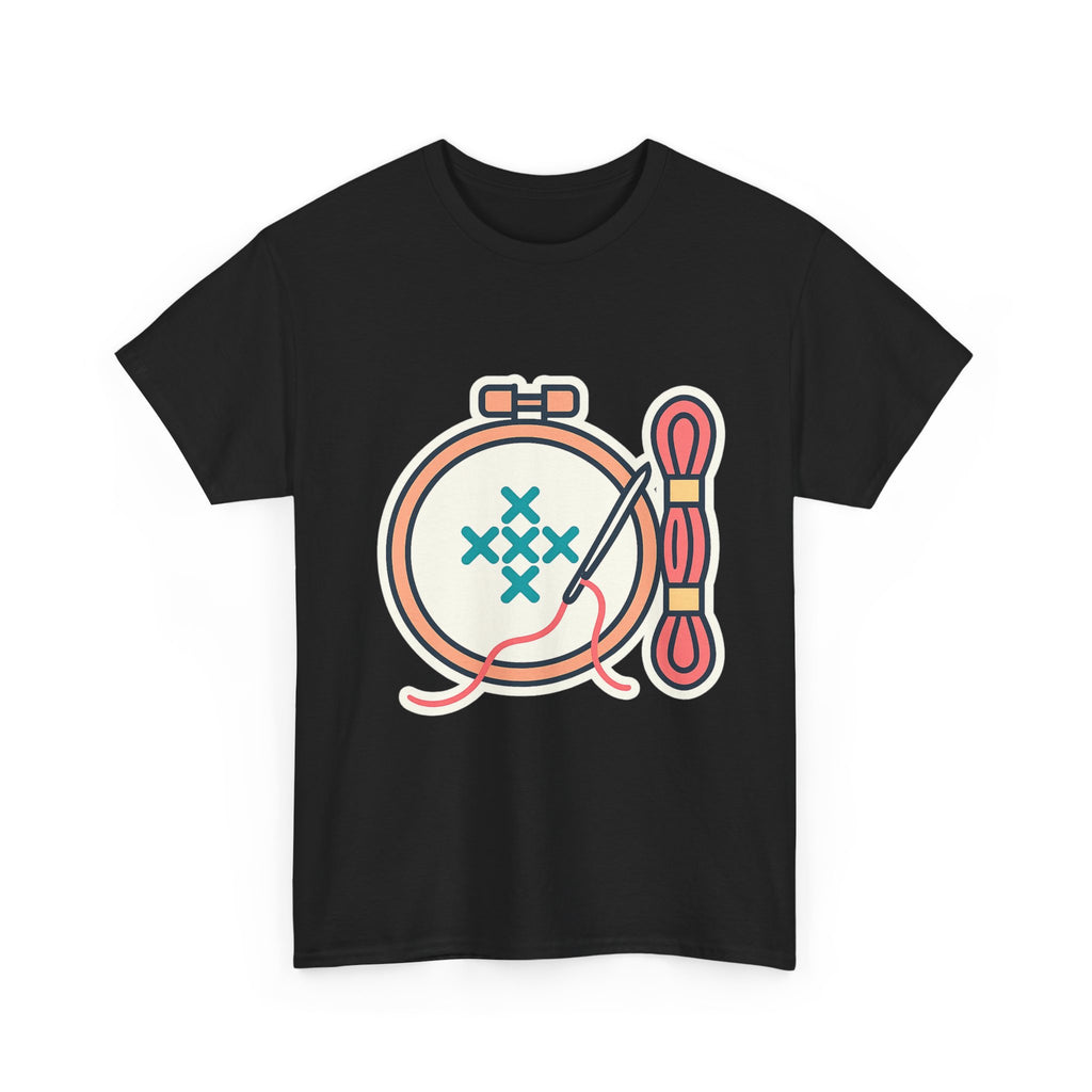 Cross Stitch Unisex T-Shirt | Soft Cotton Tee for Needlework Lovers
