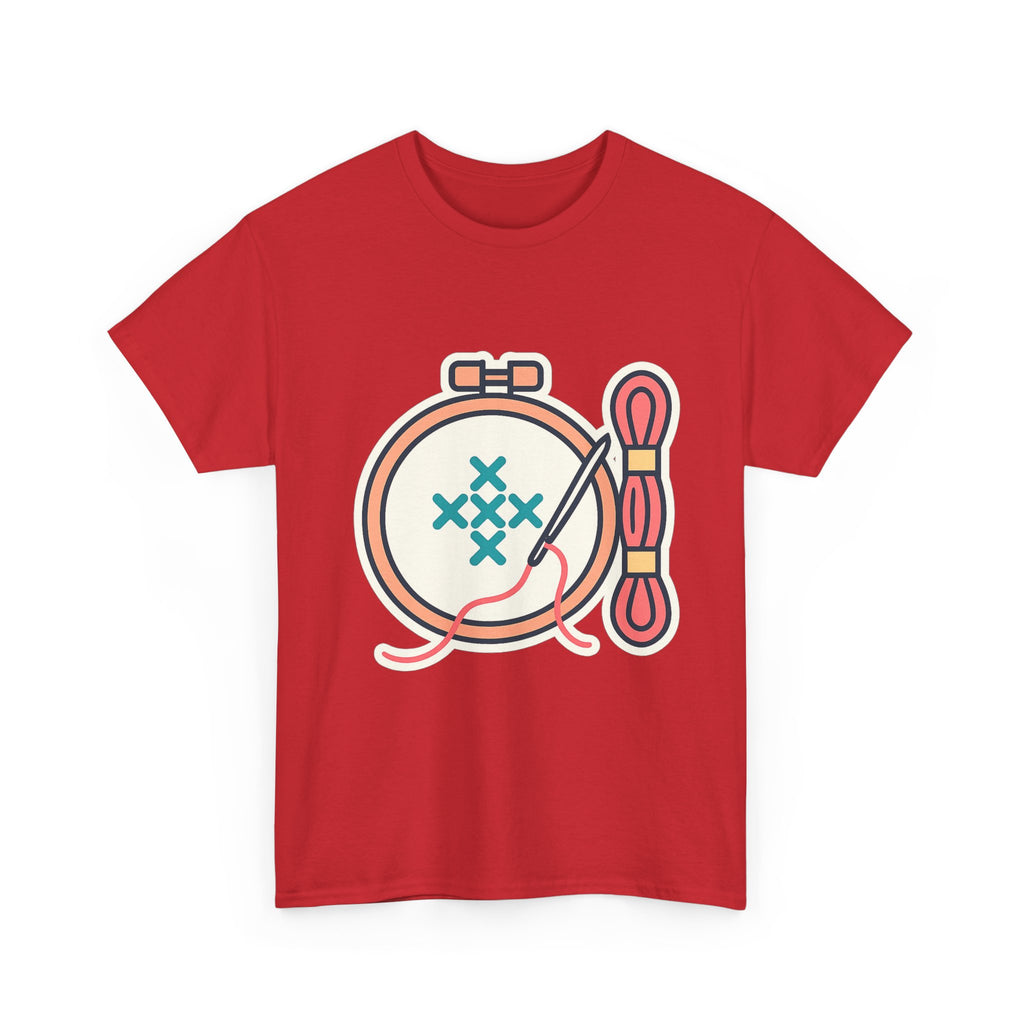 Cross Stitch Unisex T-Shirt | Soft Cotton Tee for Needlework Lovers