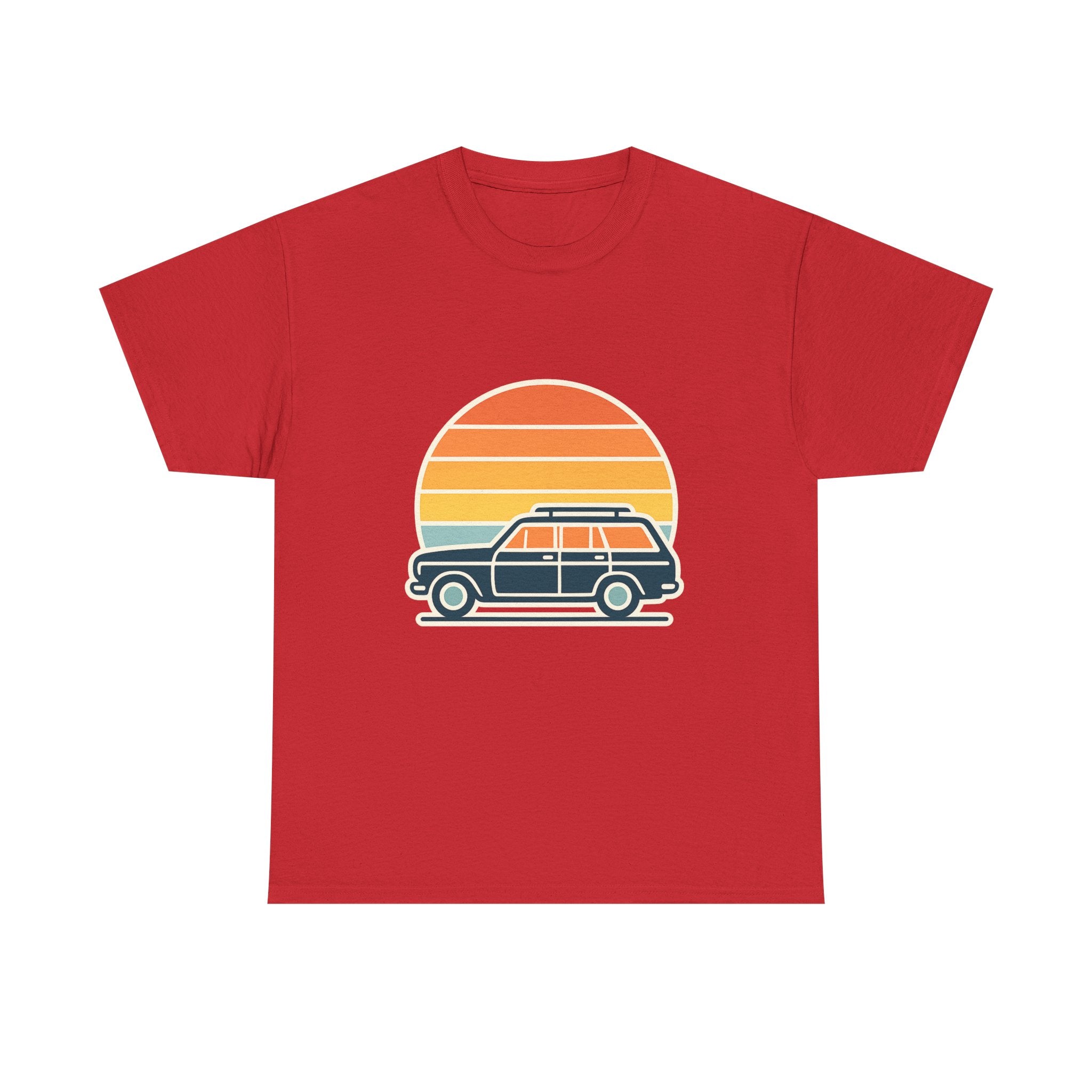 Vintage Retro Sunset T-Shirt | Unisex Cotton Tee | Boho Style Apparel