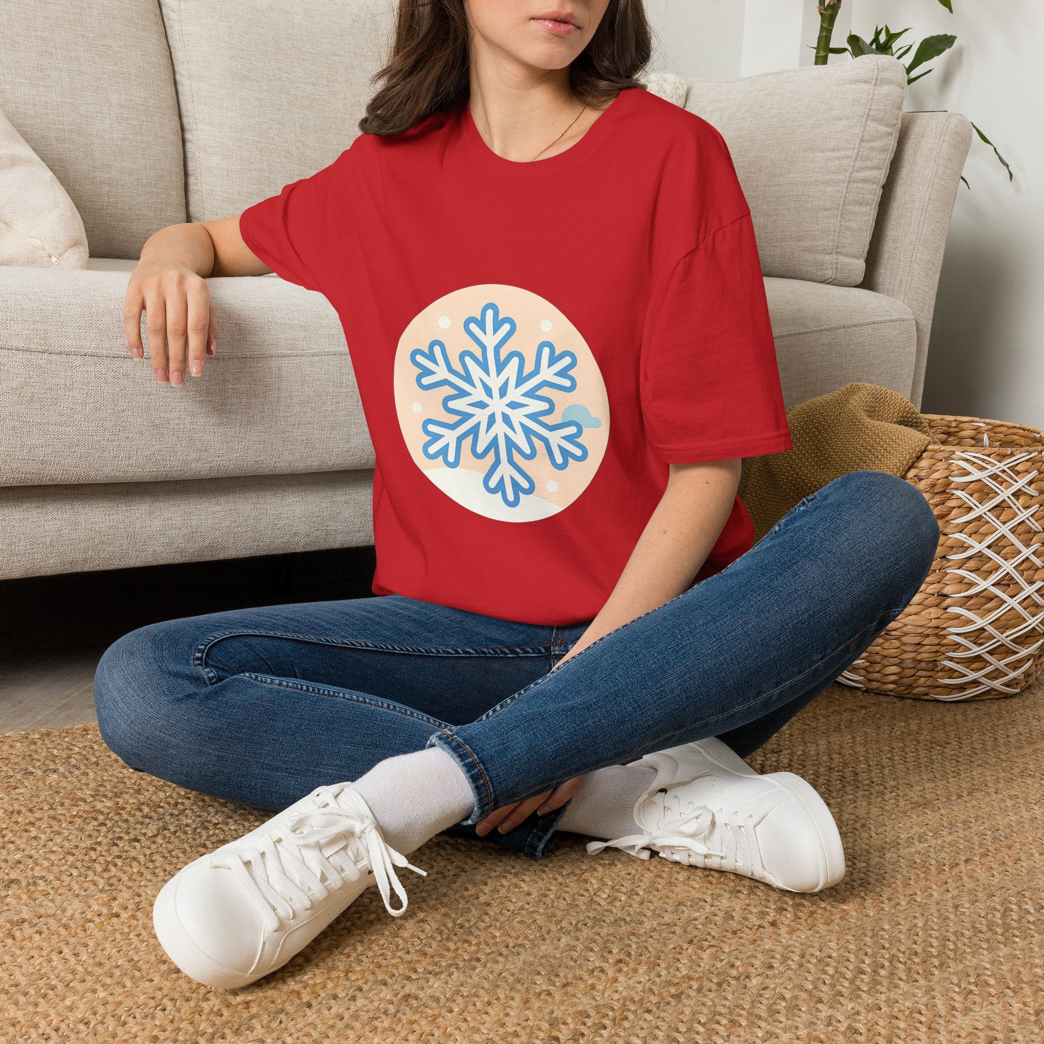 Winter Snowflake Unisex T-Shirt - Perfect Birthday Gift for Husband