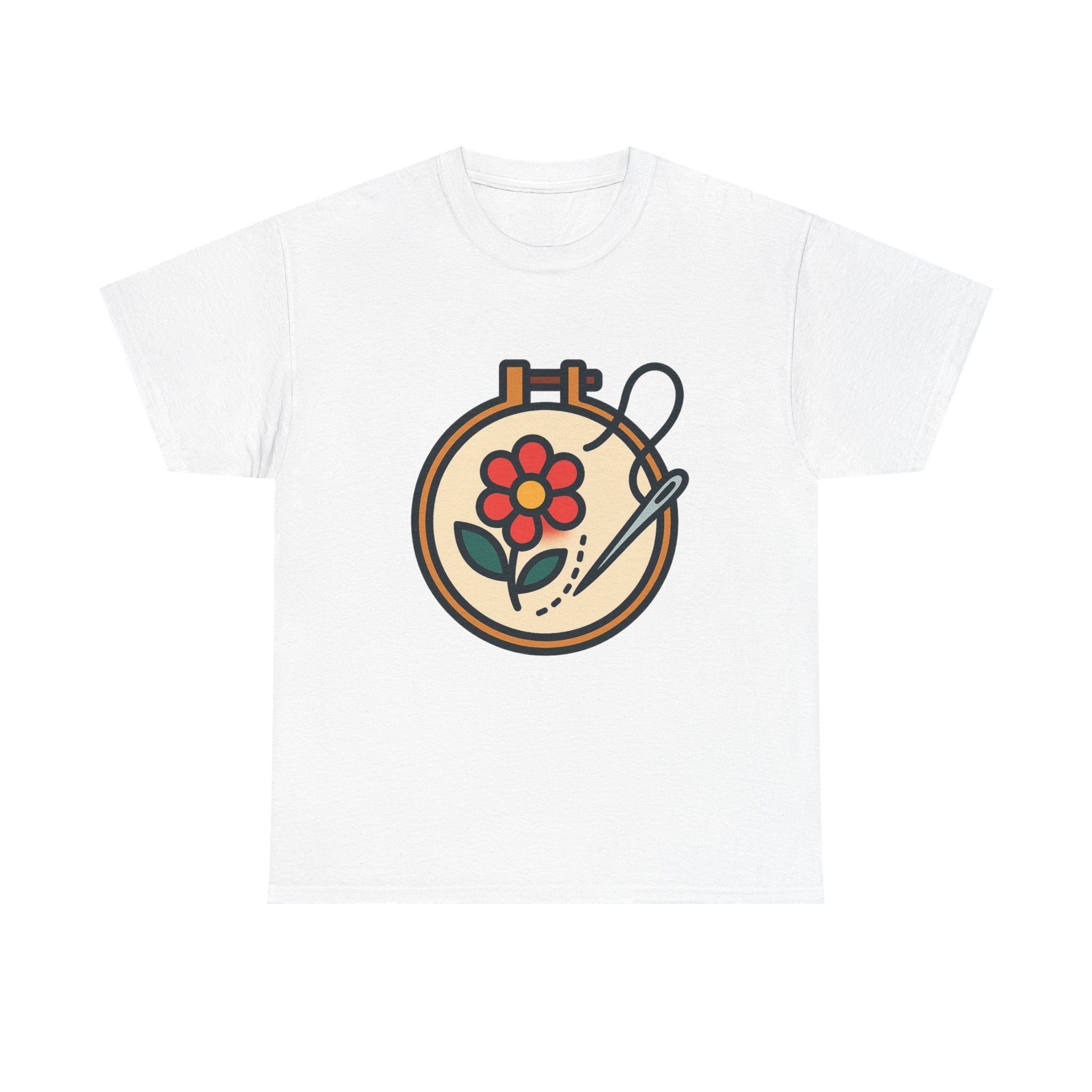 Embroidered Art Unisex T-Shirt | Comfortable Cotton Tee for Art Lovers
