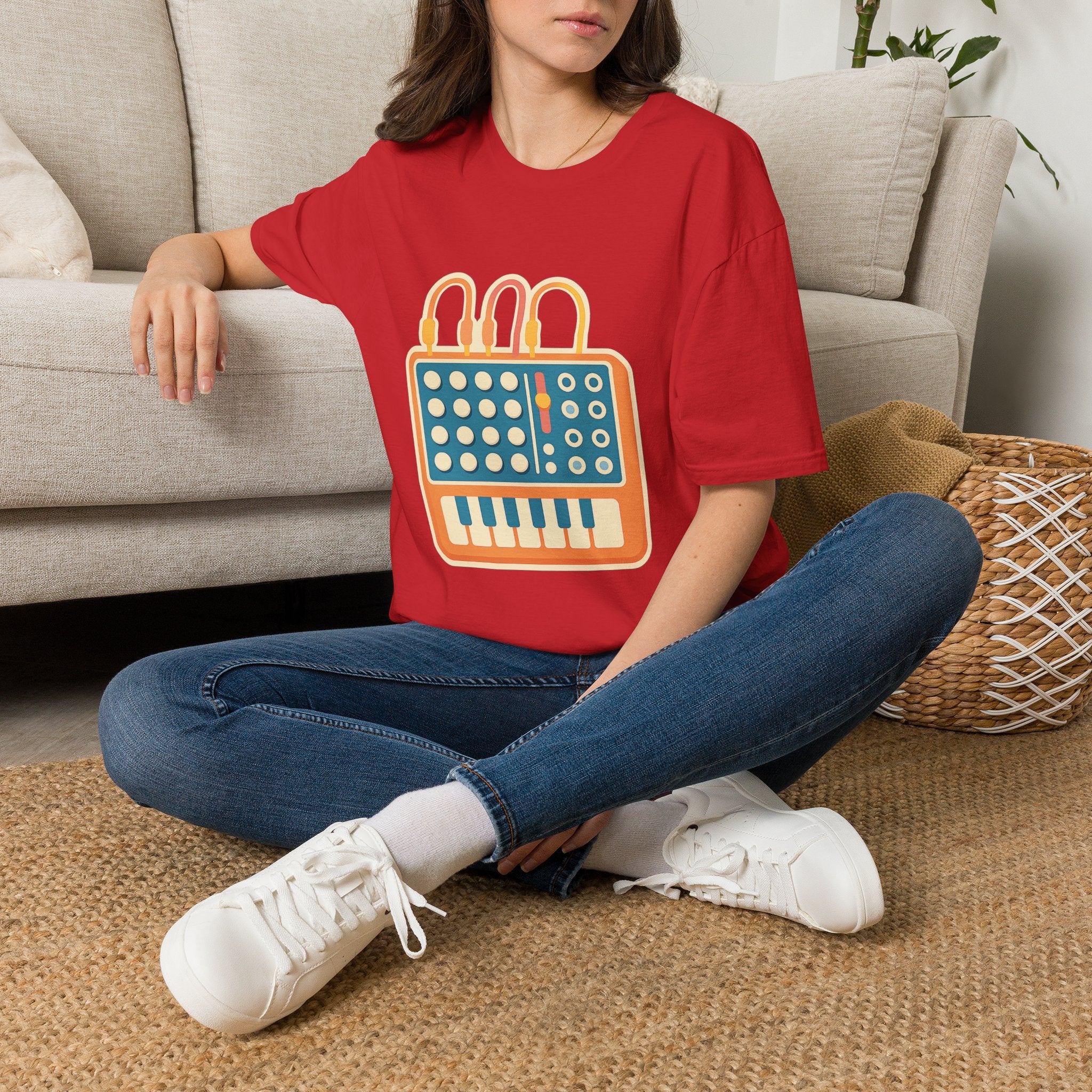 Modular Synthesis t-shirt with synthesizer modular design – gift for synth enthusiasts