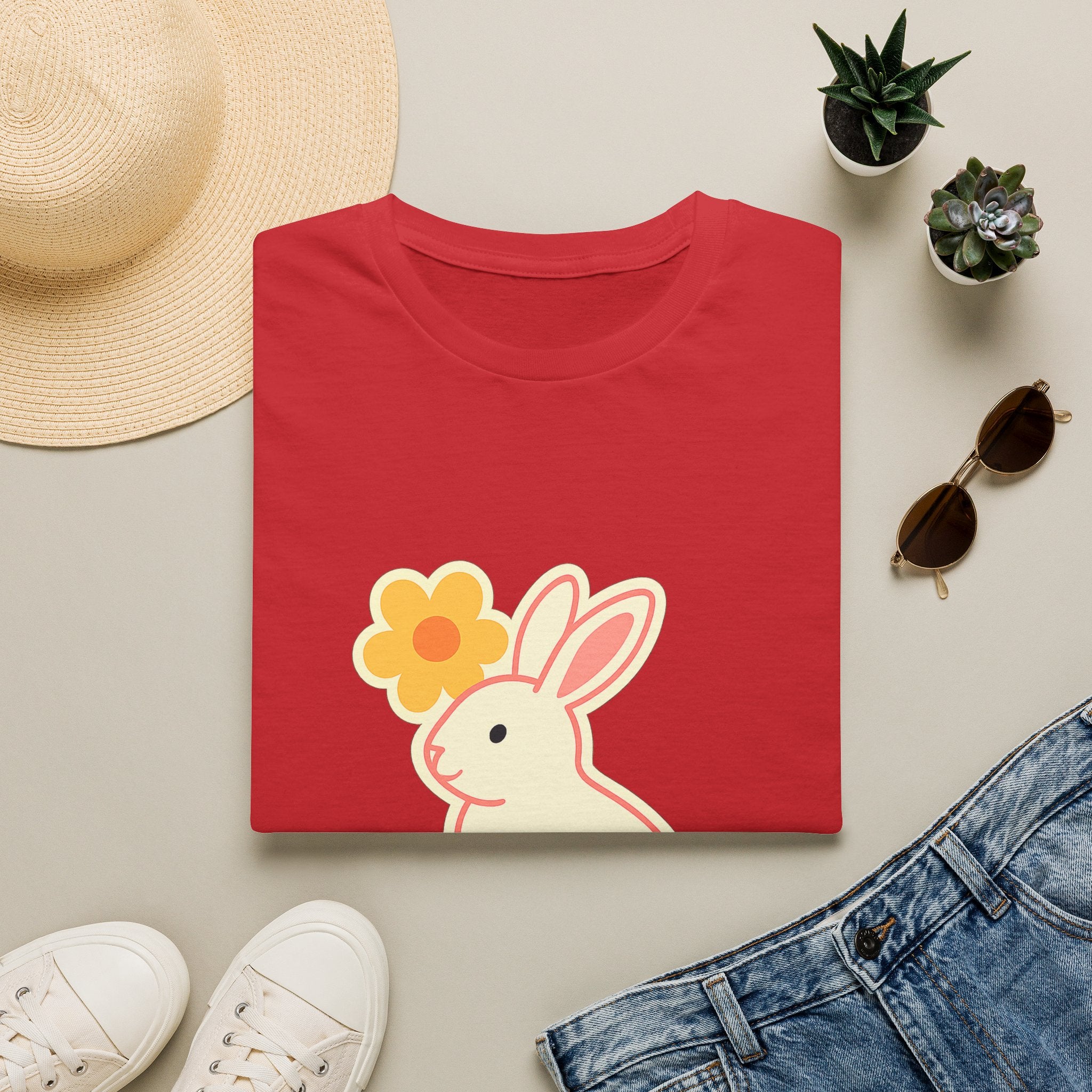 Easter Spring t-shirt with pastel bunny egg hunt design – gift for easter and spring lovers