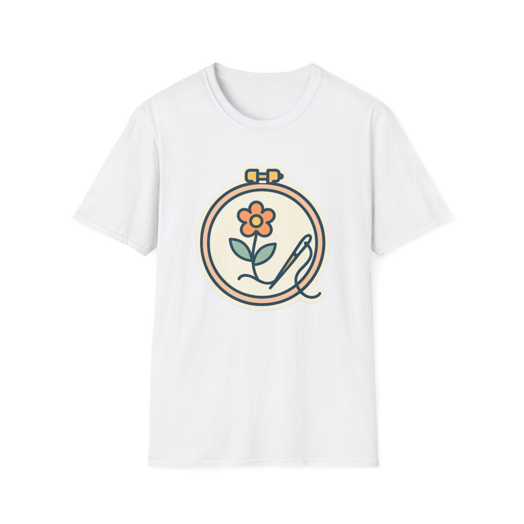 Embroidered Art Unisex T-Shirt | Comfortable Cotton Tee for Art Lovers