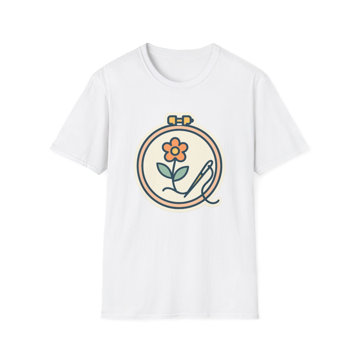 Embroidered Art Unisex T-Shirt | Comfortable Cotton Tee for Art Lovers