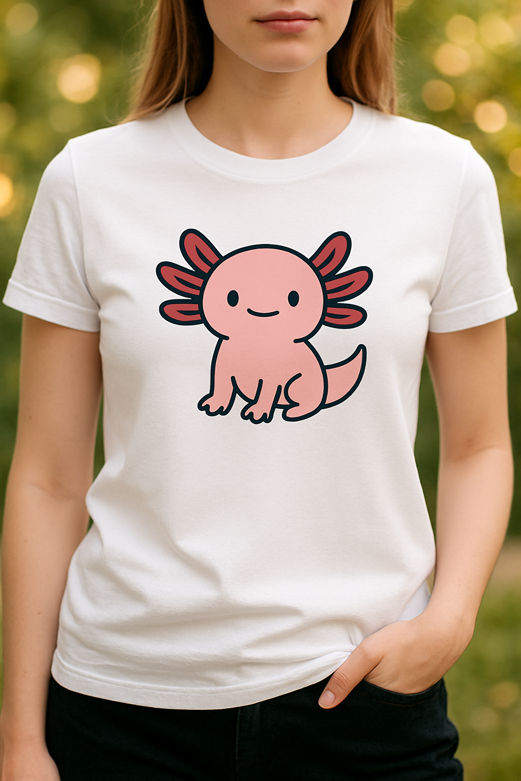 Cute Axolotl T-Shirt | Unisex Soft Tee for Aquatic Animal Lovers