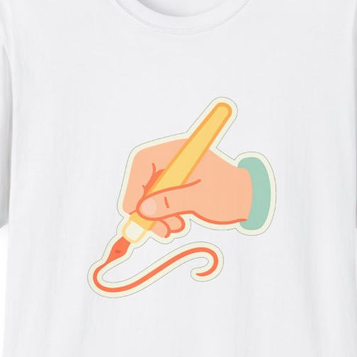 Hand Lettering Calligraphy Graphic T-Shirt