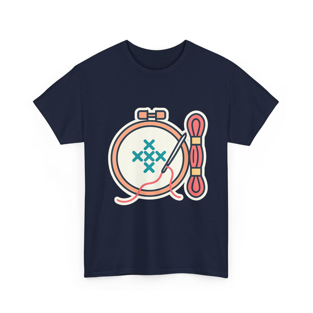 Cross Stitch Unisex T-Shirt | Soft Cotton Tee for Needlework Lovers
