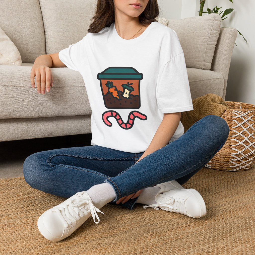 Worm Composting t-shirt with worm composting design – gift for vermicomposting enthusiasts