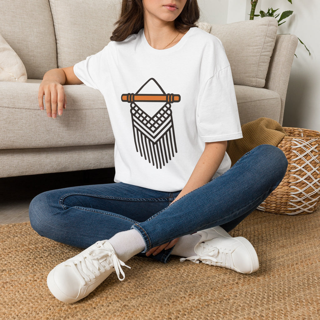 Macrame Unisex T-Shirt | Boho Art Print Tee for Men & Women