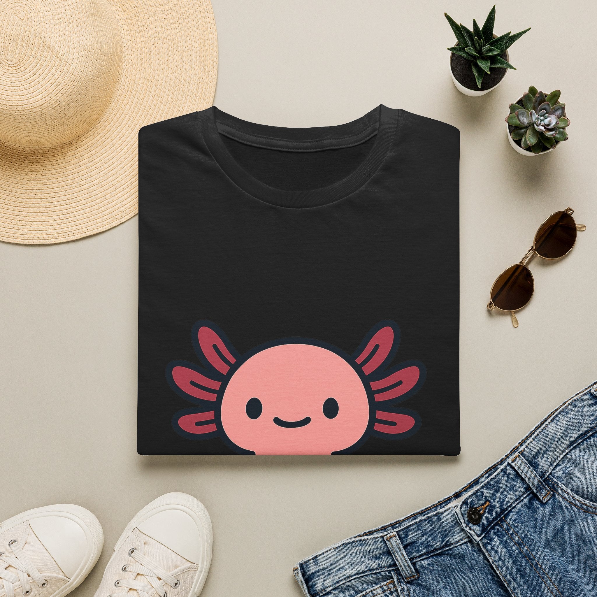 Cute Axolotl T-Shirt | Unisex Soft Tee for Aquatic Animal Lovers