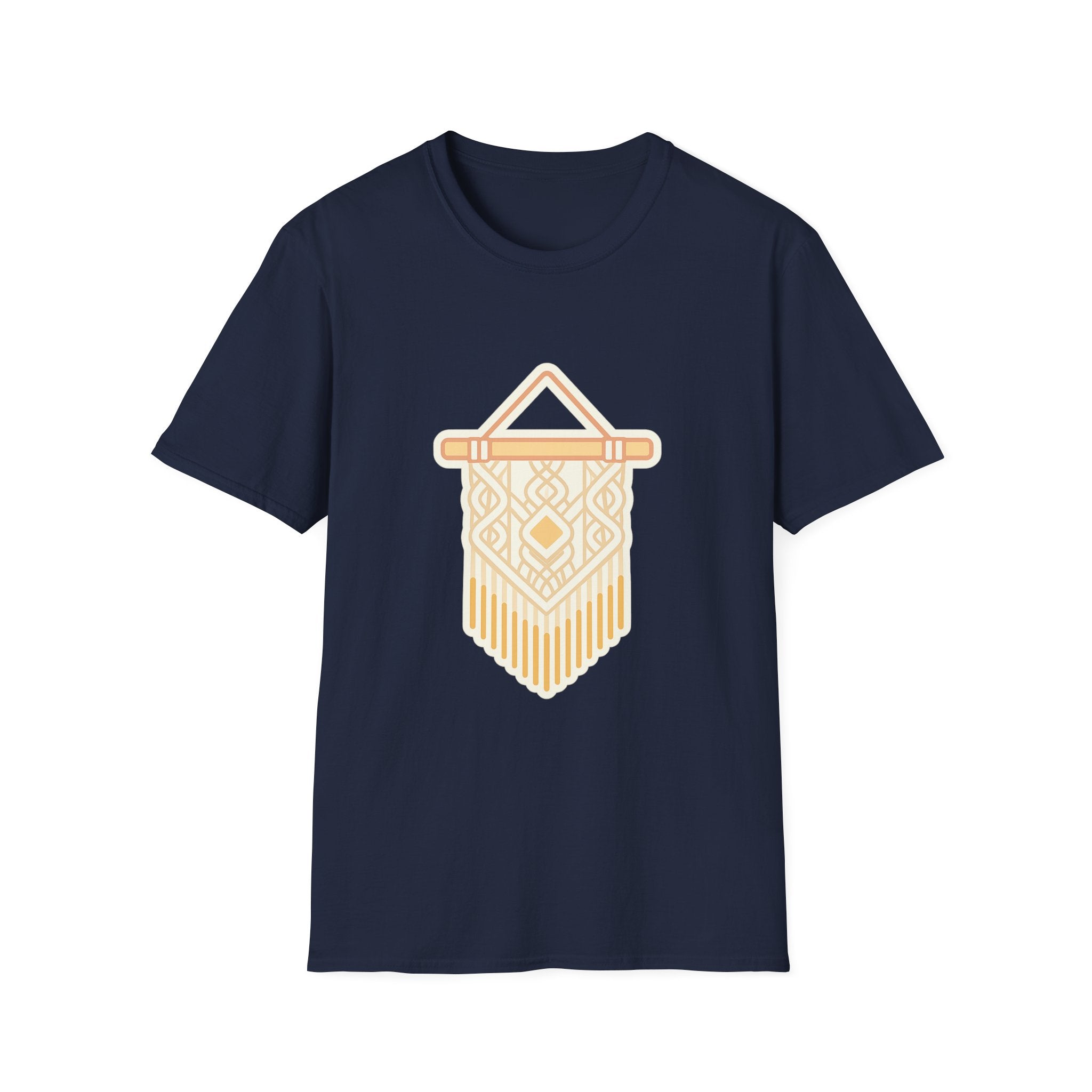 Macrame Unisex T-Shirt | Boho Art Print Tee for Men & Women