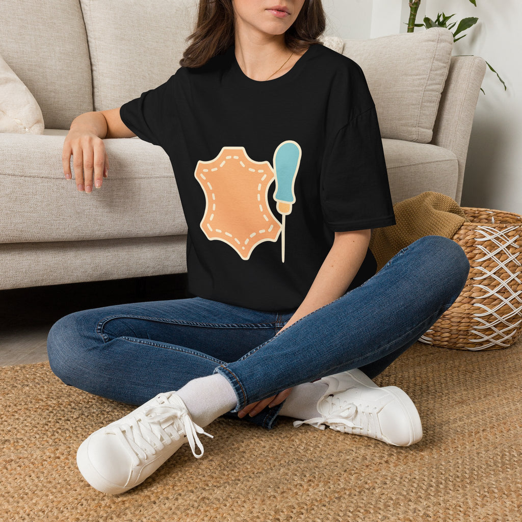 Leathercraft t-shirt with leathercraft design – just because gift for a best friend