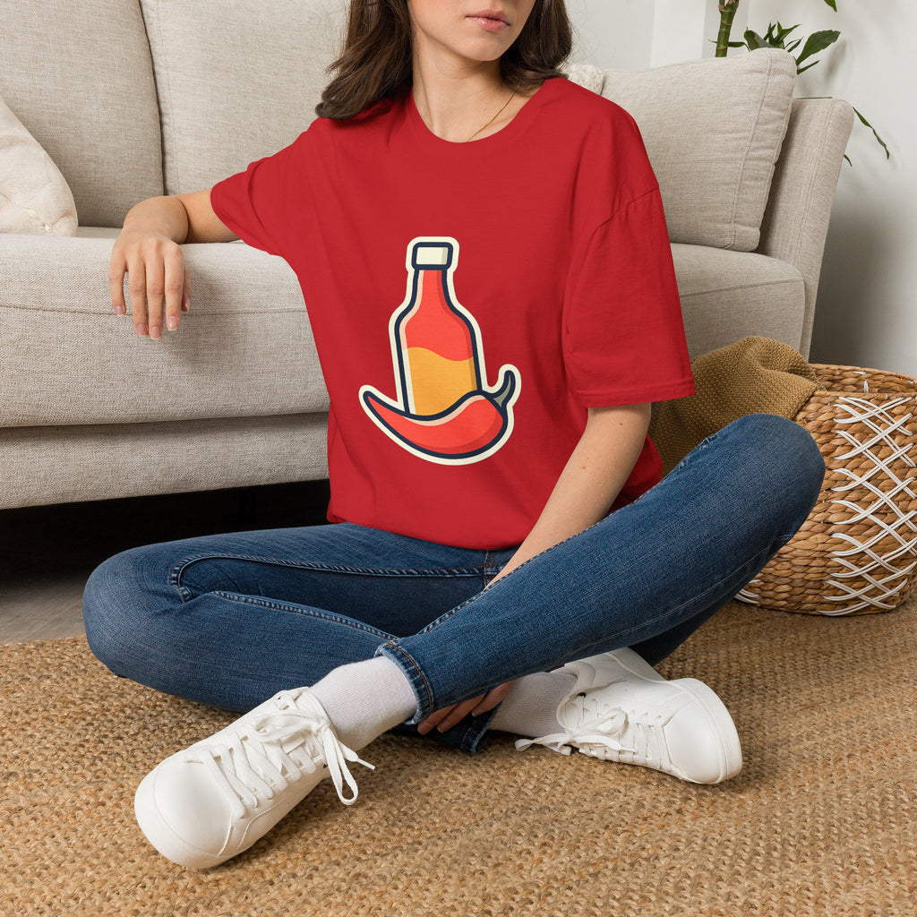 Hot Sauce & Chili Lover Unisex T-Shirt | Soft Cotton Tee for Spicy Food Fans