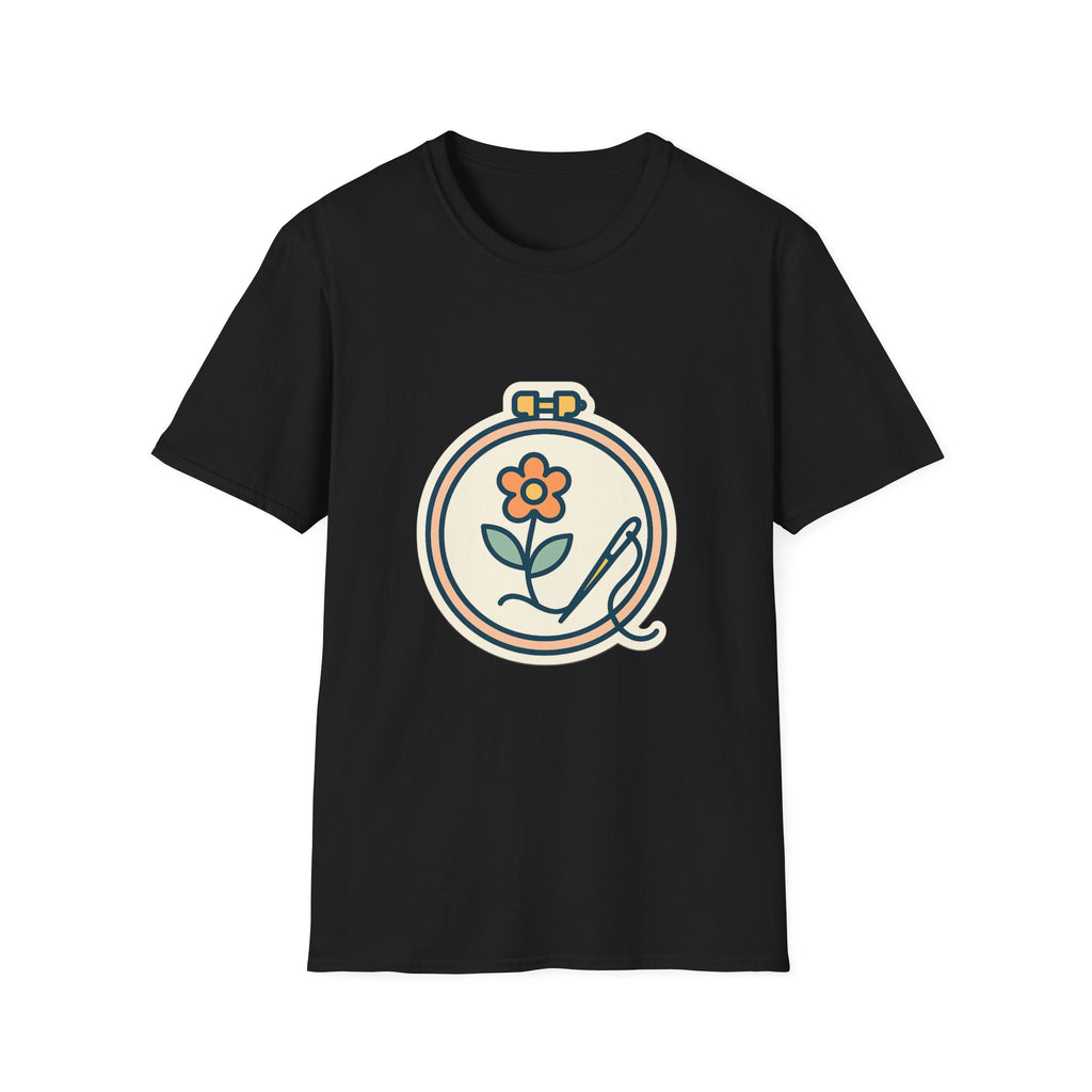 Embroidered Art Unisex T-Shirt | Comfortable Cotton Tee for Art Lovers