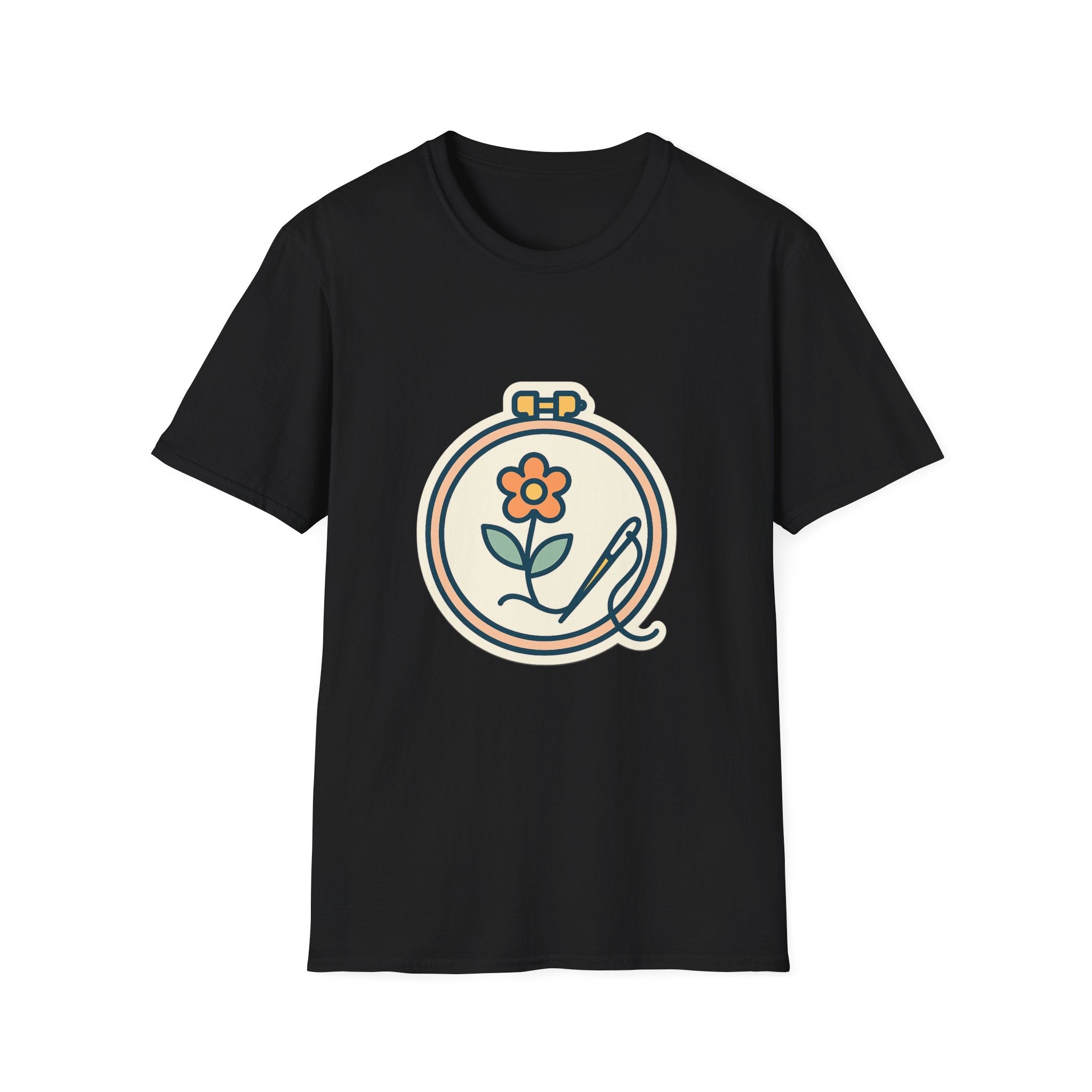 Embroidered Art Unisex T-Shirt | Comfortable Cotton Tee for Art Lovers