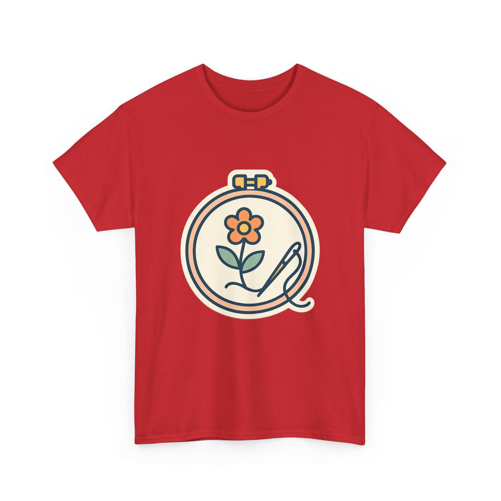 Embroidered Art Unisex T-Shirt | Comfortable Cotton Tee for Art Lovers