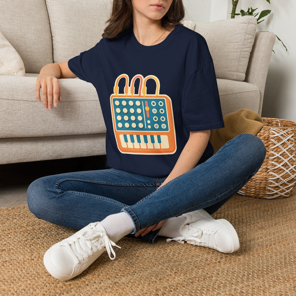 Modular Synthesis t-shirt with synthesizer modular design – gift for synth enthusiasts