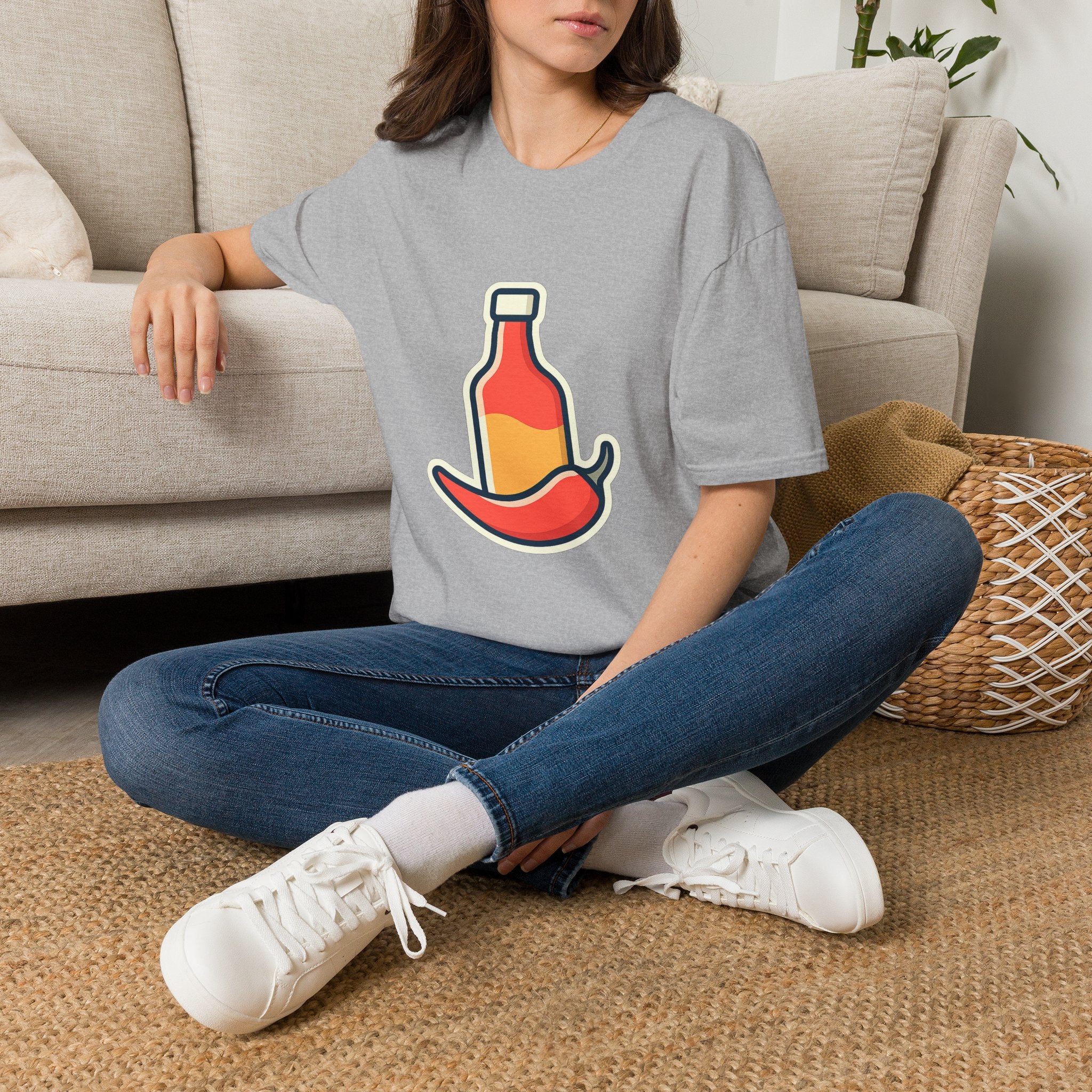 Hot Sauce & Chili Lover Unisex T-Shirt | Soft Cotton Tee for Spicy Food Fans